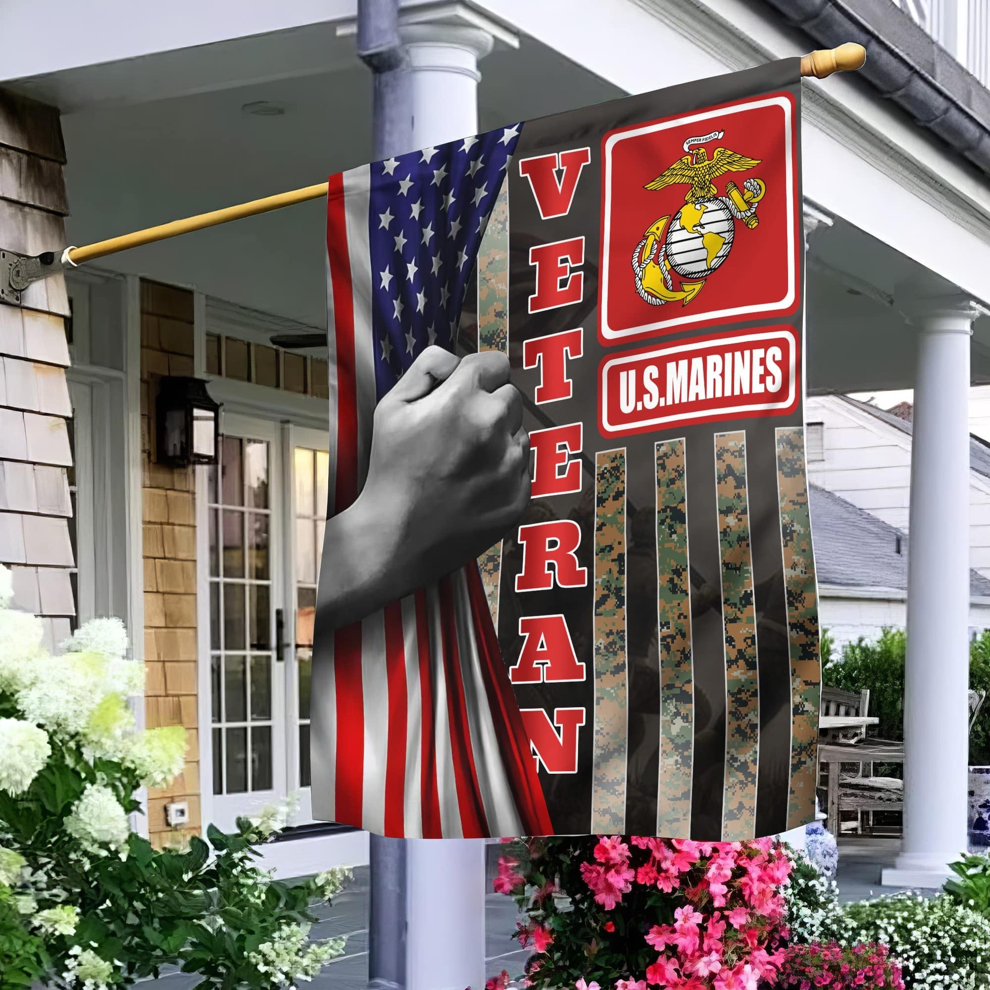 US Marines Garden Flag - House Flag, Gift For Veterans Day, Father's Day, Memorial Day VPVC100603