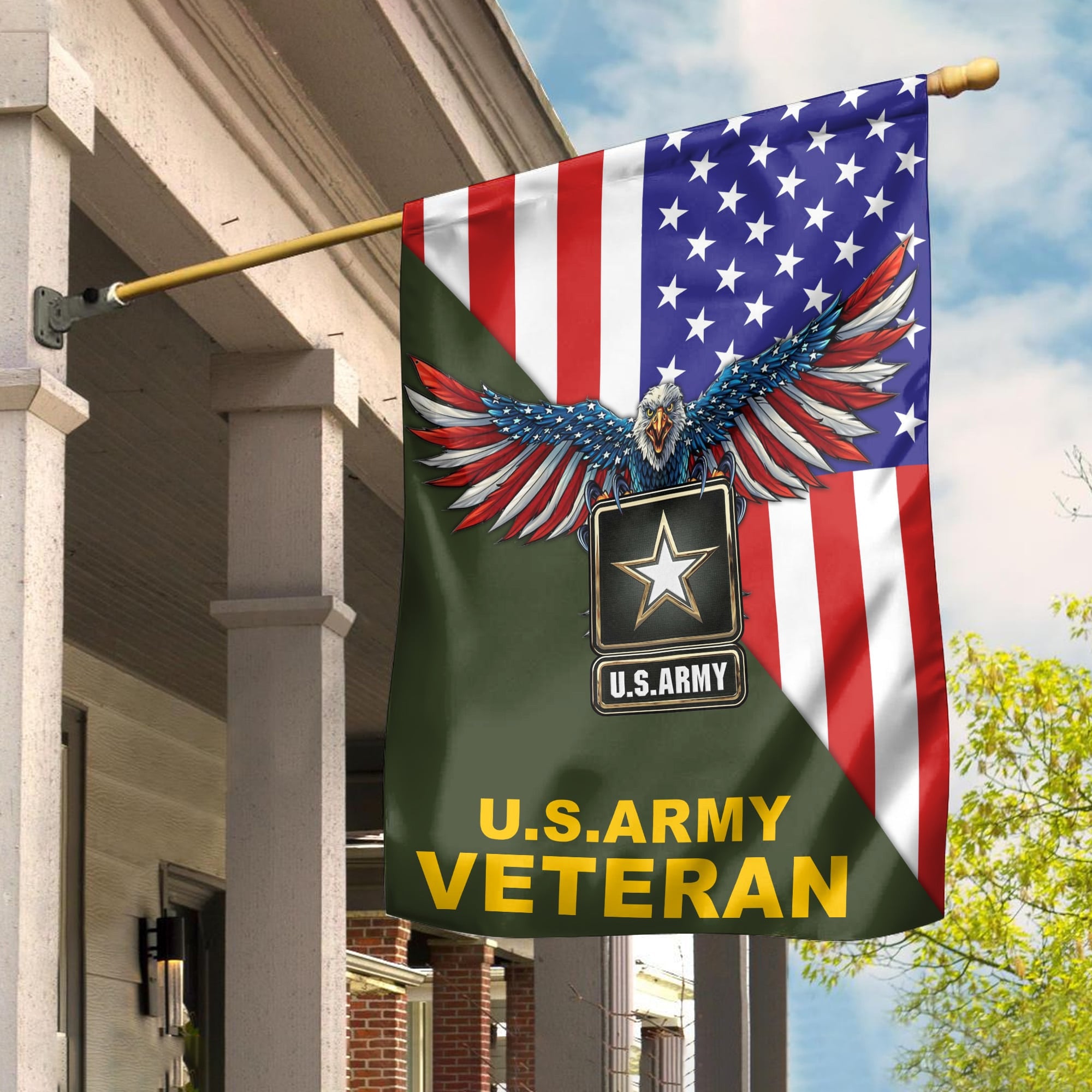 US Army Garden Flag - House Flag, Gift For Army Veteran VPVC100701