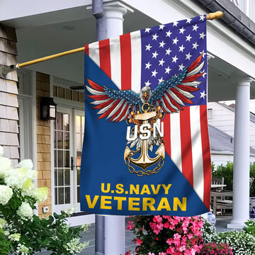 US Navy Garden Flag - House Flag, Gift For Navy Veteran VPVC100702