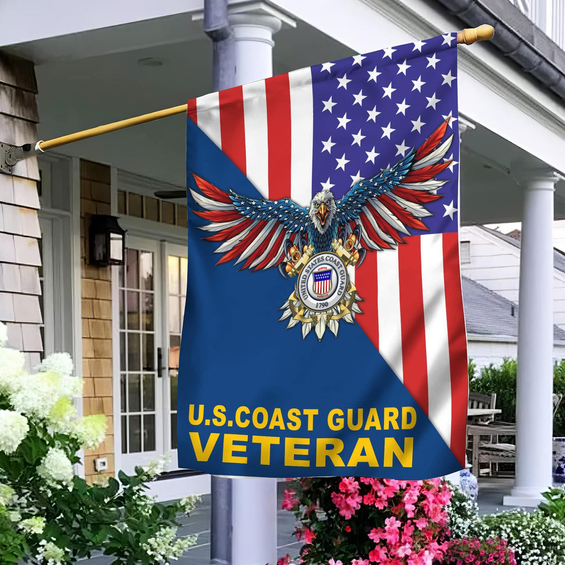 USCG Garden Flag - House Flag, Gift For Coast Guard Veteran VPVC100705