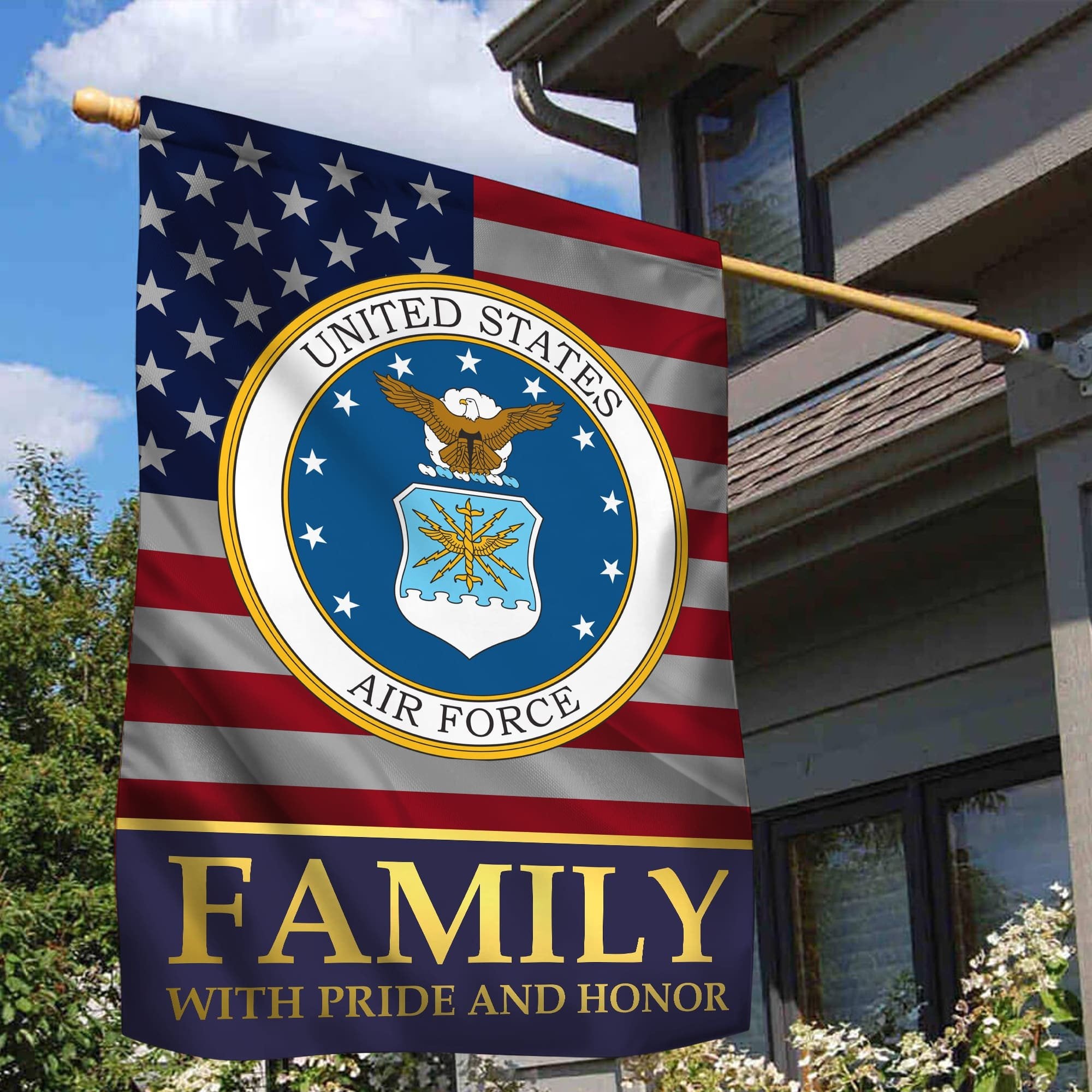 USAF Garden Flag - House Flag, Air Force Family With Pride And Honor VPVC100904