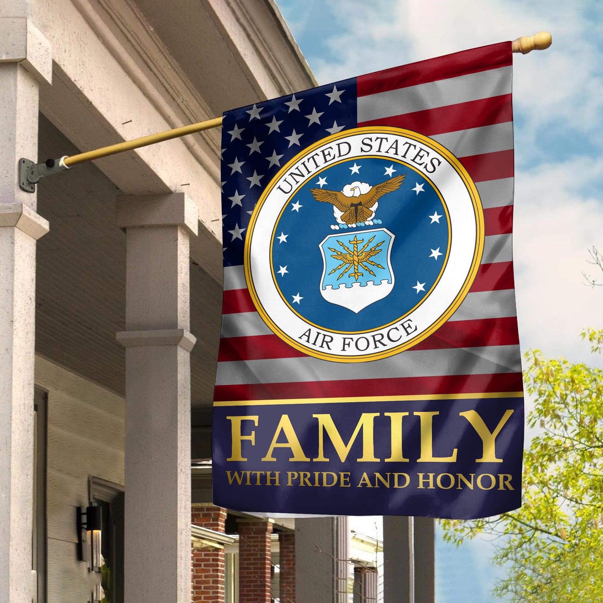 USAF Garden Flag - House Flag, Air Force Family With Pride And Honor VPVC100904