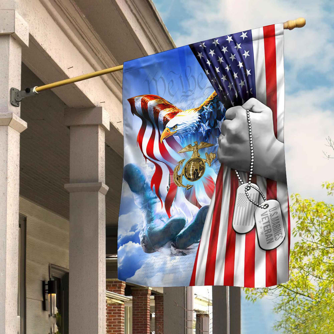 USMC - Marine Veteran Garden Flag - House Flag VPVC06100203