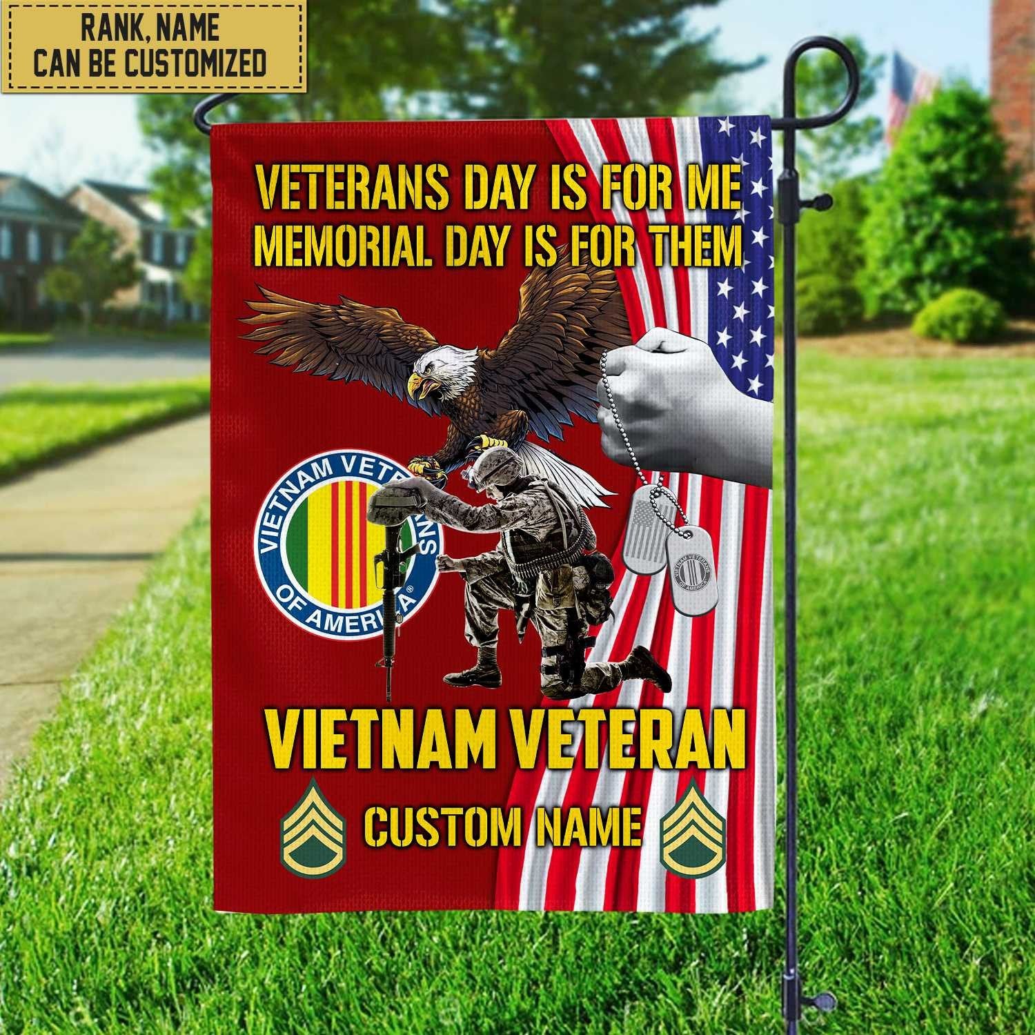 Vietnam Veteran Flag, Patriotic Flag, Gift For Vietnam Veteran, Garden Flag - House Flag VPVC102006