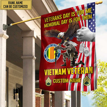 Vietnam Veteran Flag, Patriotic Flag, Gift For Vietnam Veteran, Garden Flag - House Flag VPVC102006