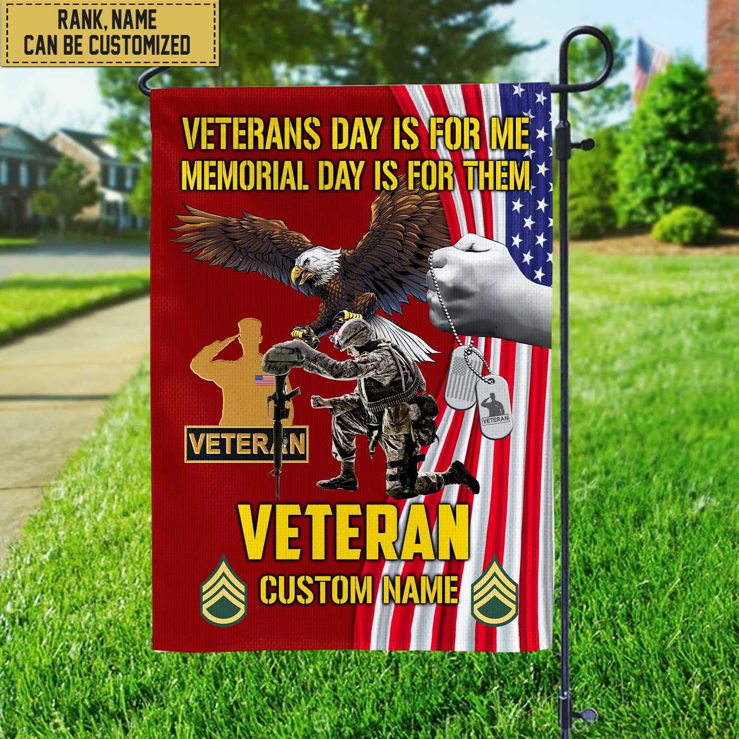 US Veteran Flag, Patriotic Flag, Gift For US Veteran, Garden Flag - House Flag VPVC102007