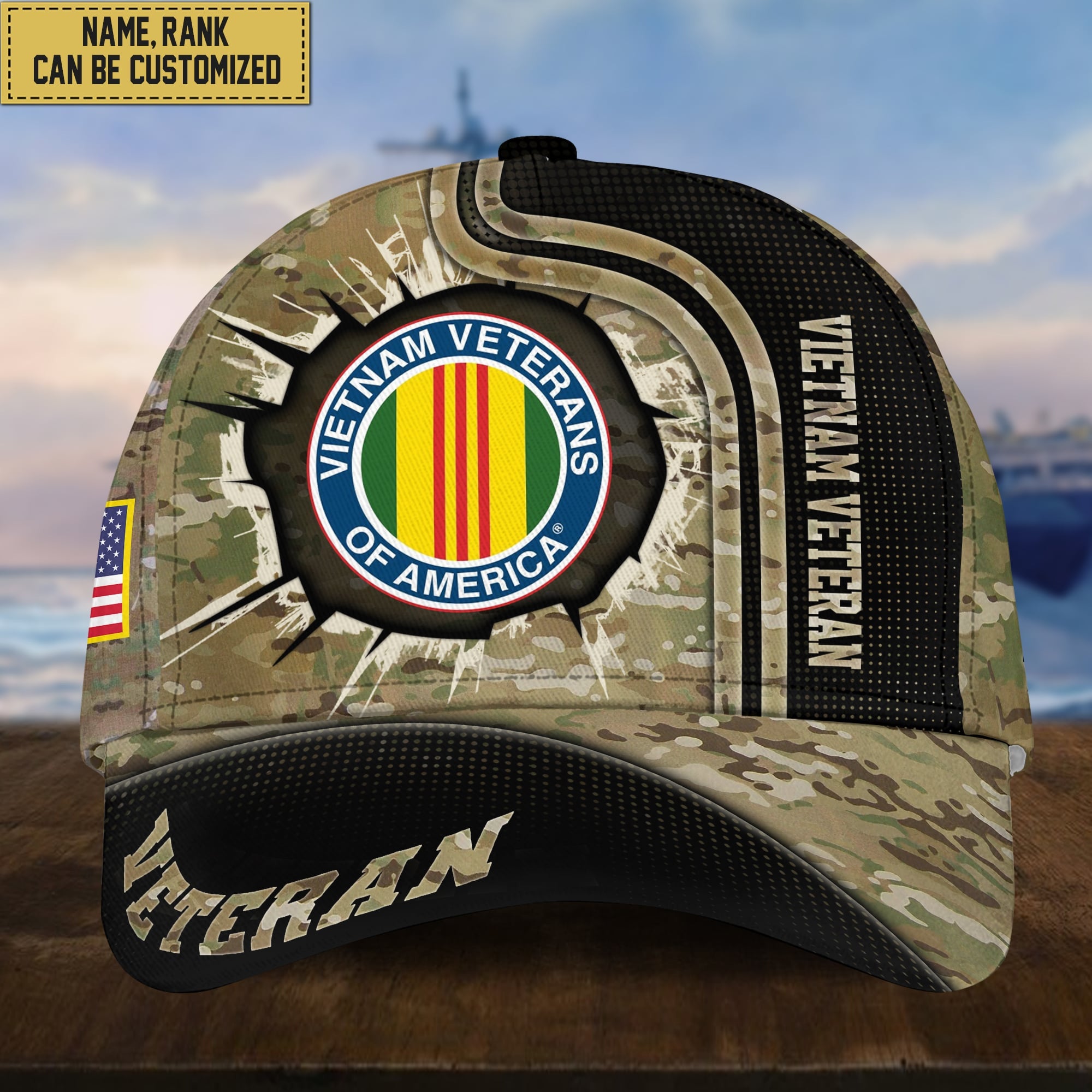 Personalized Vietnam Veteran Hat - Custom Name, Rank, Gift For Vietnam Veteran, Cap VPVC002006