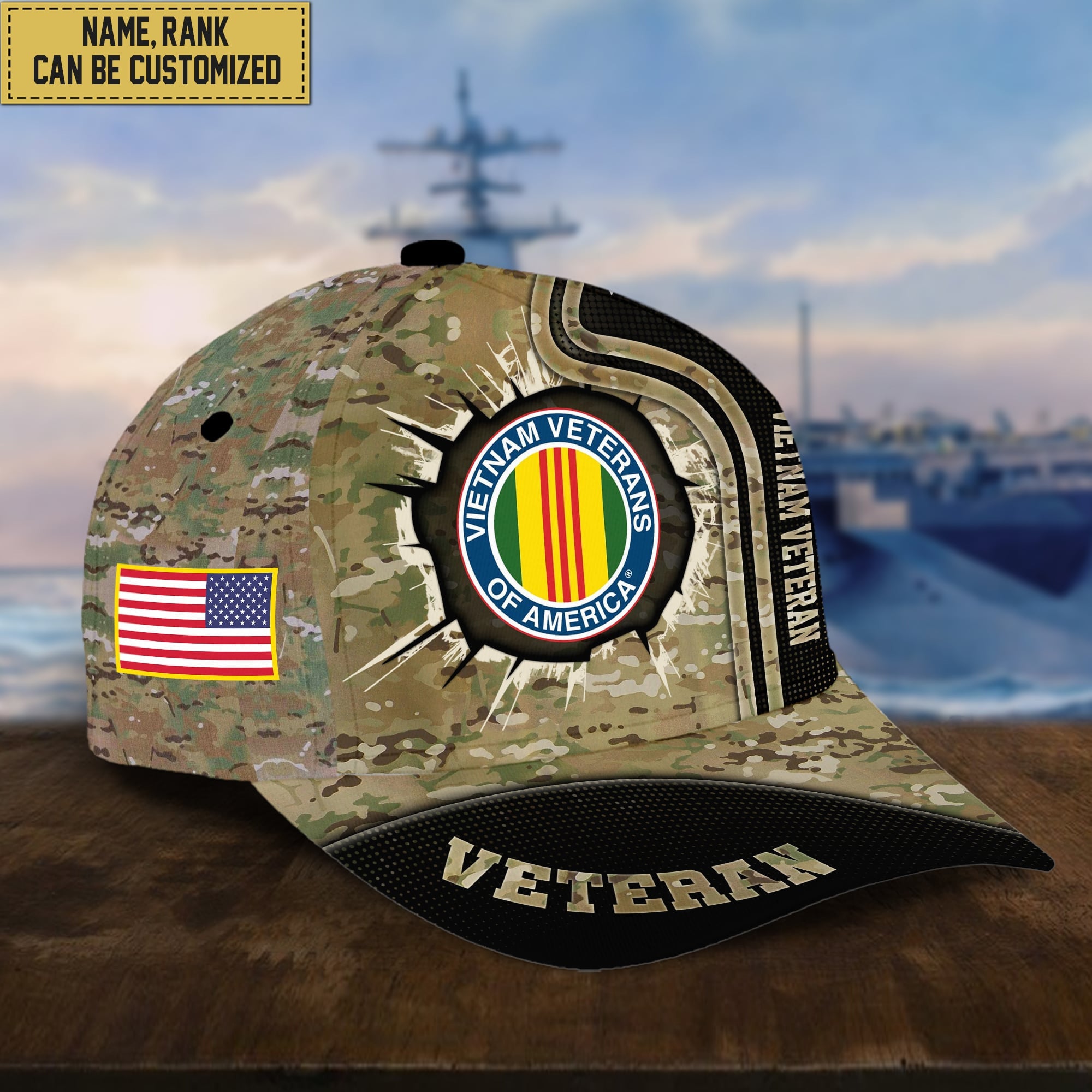 Personalized Vietnam Veteran Hat - Custom Name, Rank, Gift For Vietnam Veteran, Cap VPVC002006