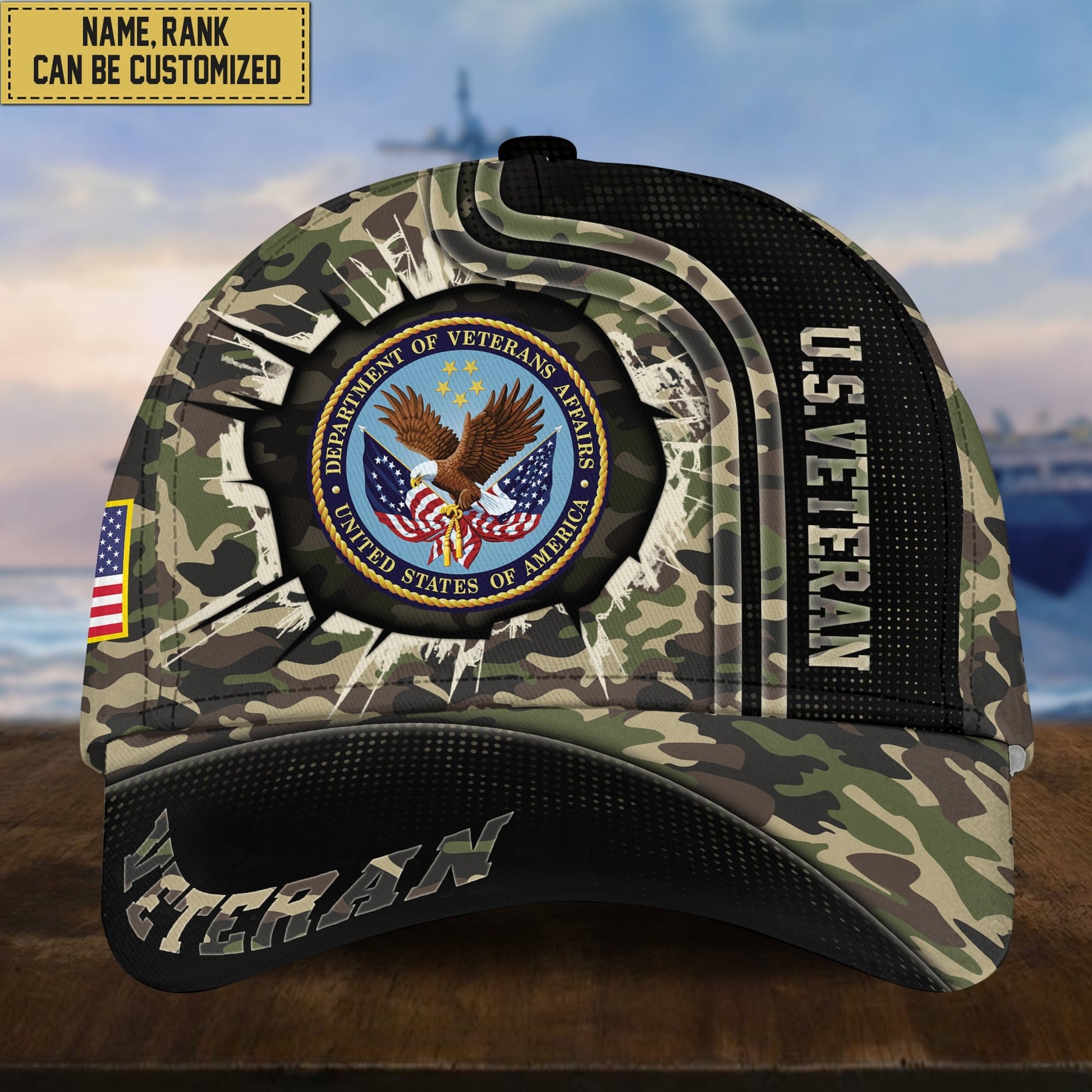 Personalized US Veteran Hat - Custom Name, Rank, Gift For US Veteran, Cap VPVC002007
