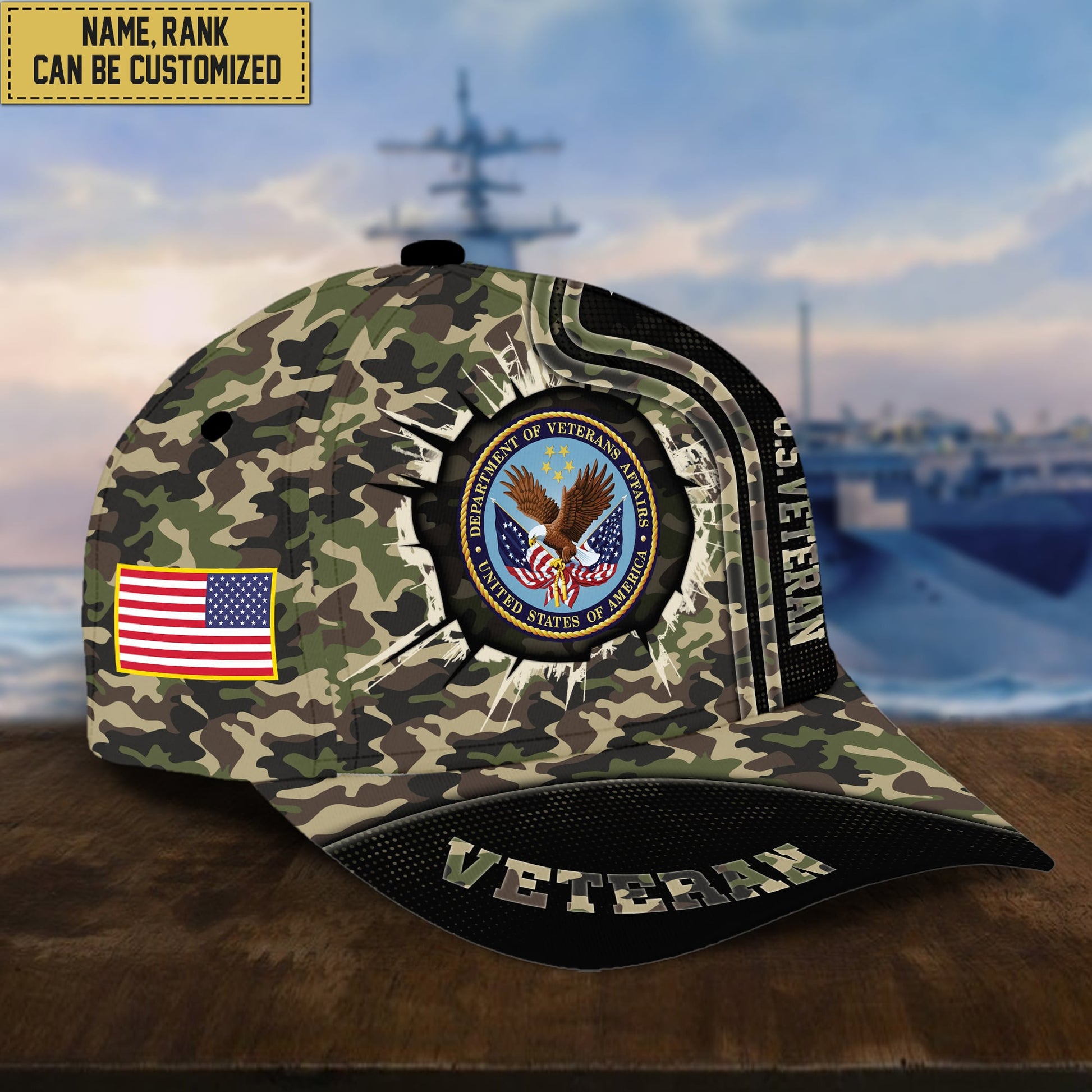 Personalized US Veteran Hat - Custom Name, Rank, Gift For US Veteran, Cap VPVC002007