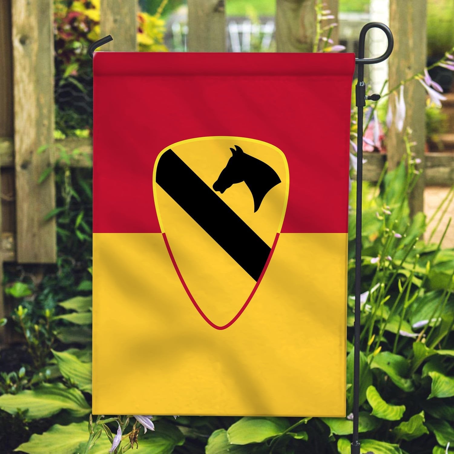 US Army 1st Cavalry Division Veteran Personalized American Flag, Gift For US Military Veteran, US Veteran Grommet Flag, Garden Flag, House Flag VPVC103008