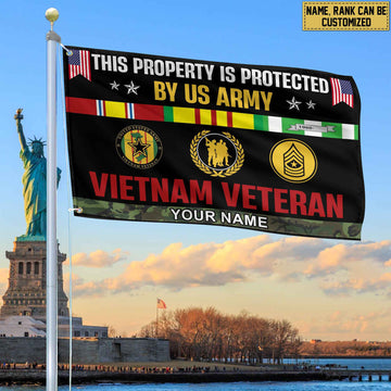 Vietnam Veteran Personalized American Flag, Gift For Vn Veteran, US Veteran Grommet Flag, Garden Flag, House Flag VPVC103606