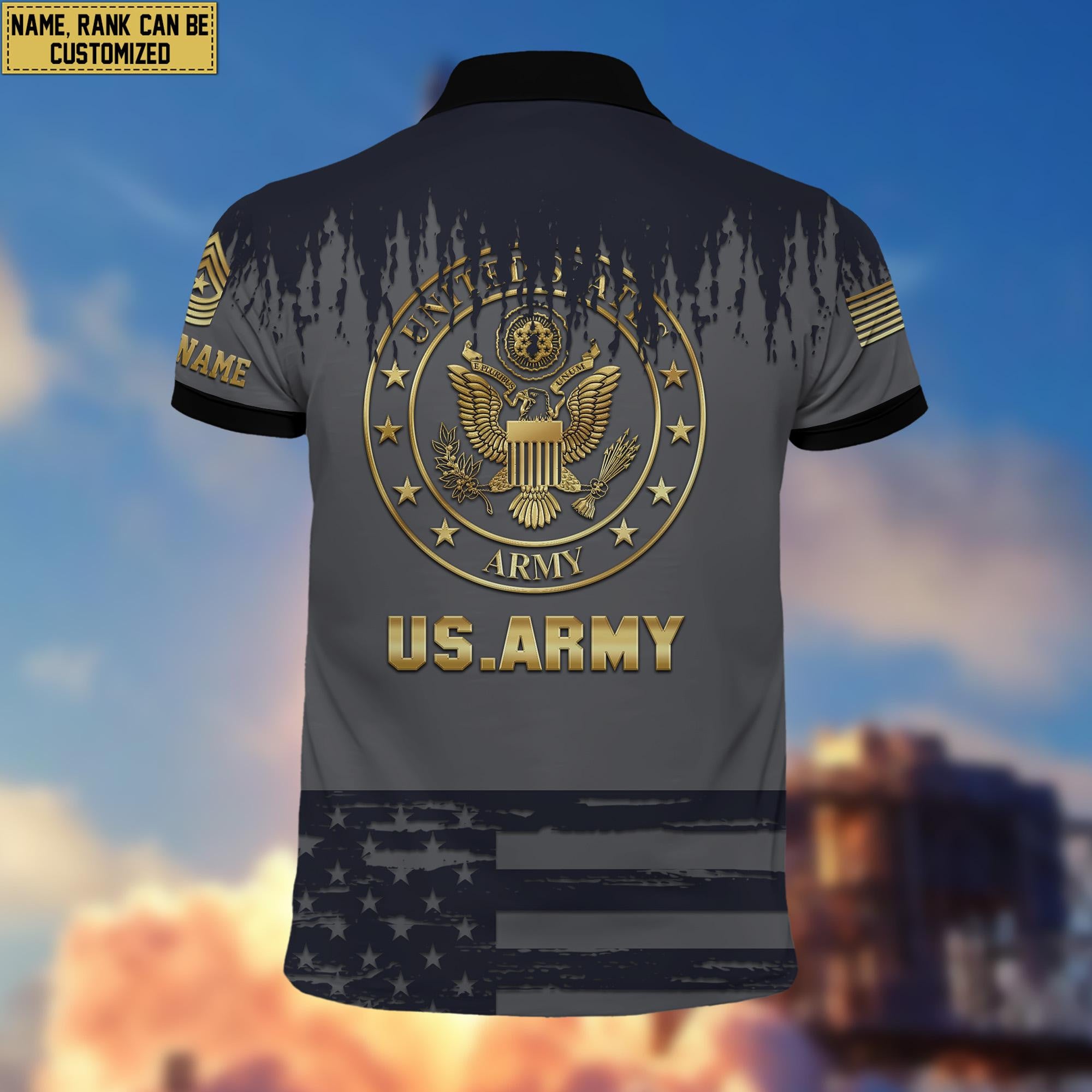 US Army Short Sleeve Polo Shirt For Men Veteran's Day Gift VPVC200101