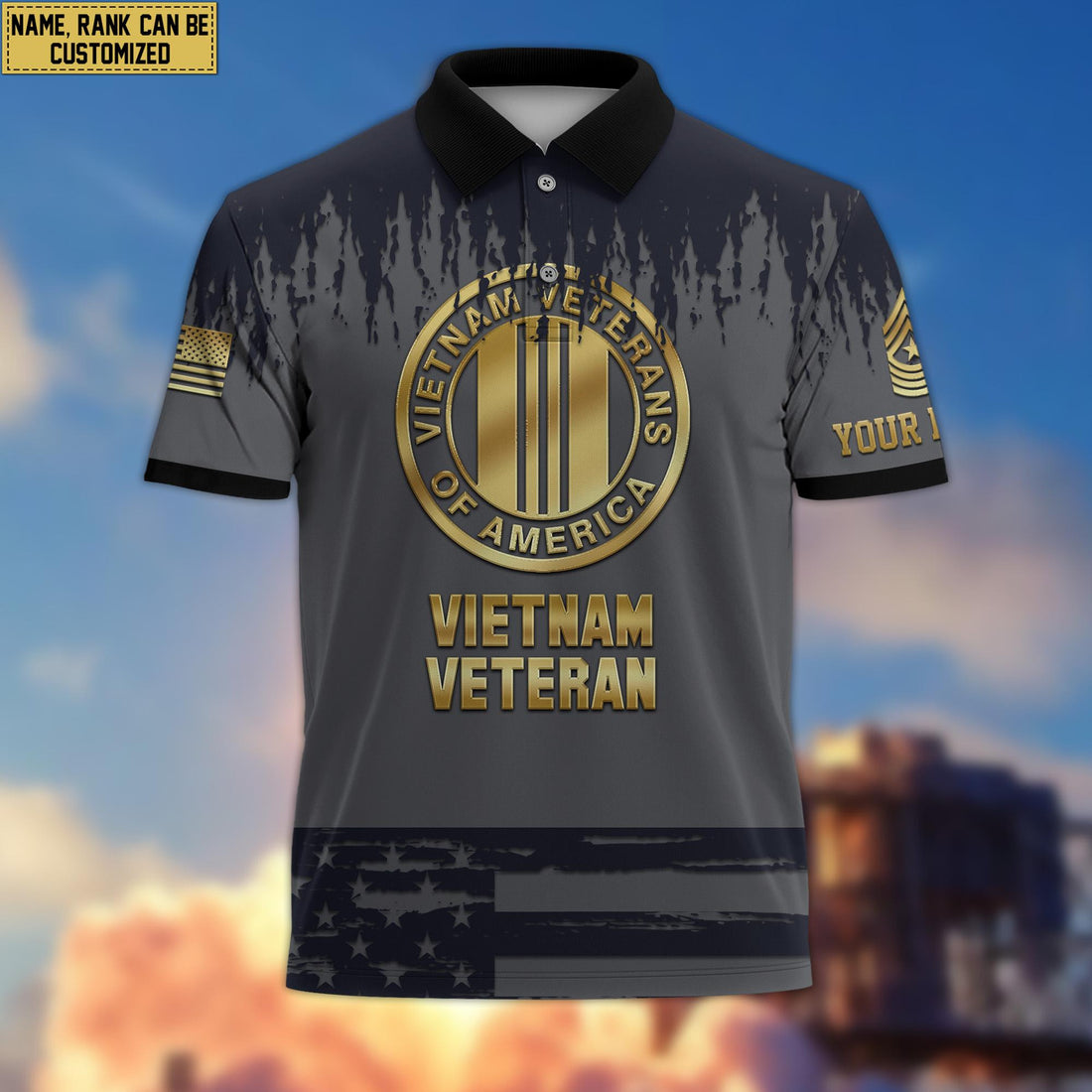 Vietnam Veteran Personalized Short Sleeve Polo Shirt For Men, Veteran's Day Gift VPVC200106