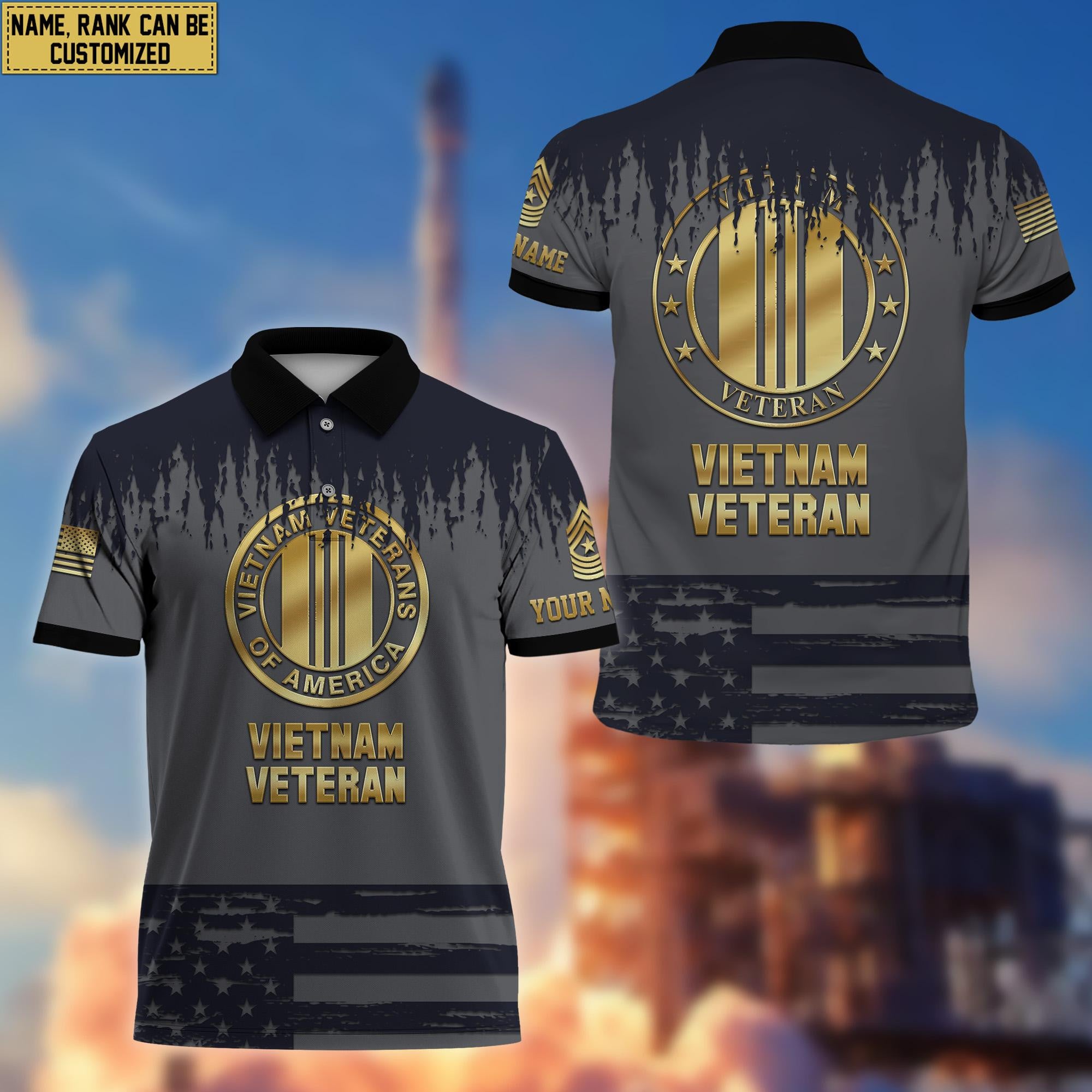 Vietnam Veteran Personalized Short Sleeve Polo Shirt For Men, Veteran's Day Gift VPVC200106