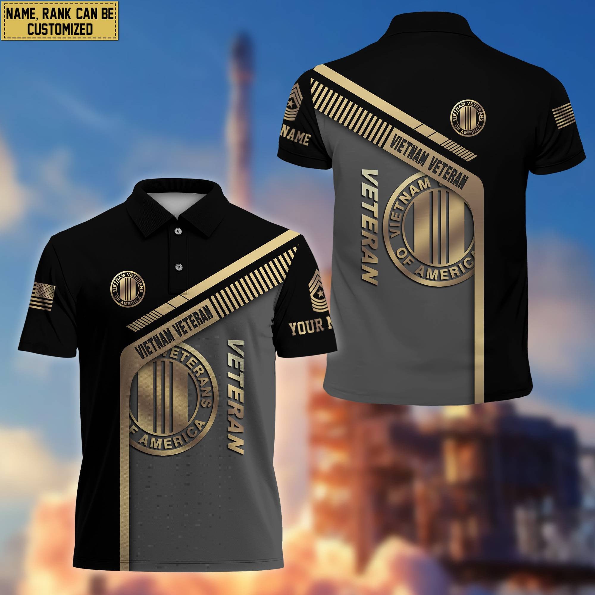 Vietnam Veteran Personalized Short Sleeve Polo Shirt, Gift For Vietnam Veteran VPVC200206