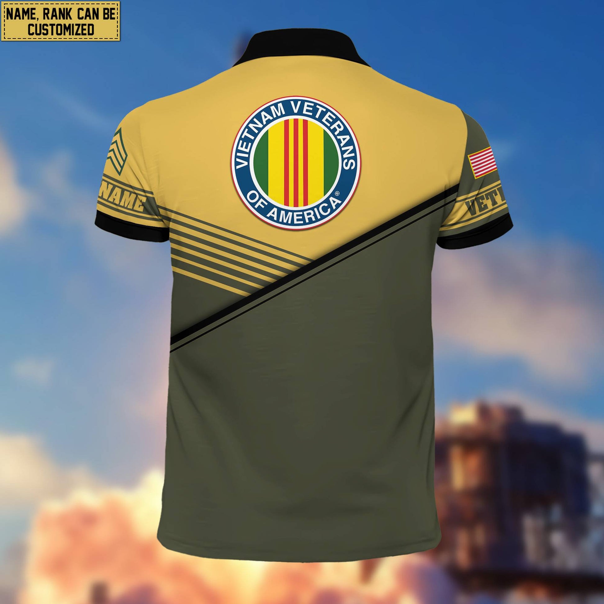 Vietnam Veteran Short Sleeve Polo Shirt, Custom Name, Rank Gift For Vietnam Veteran VPVC200306