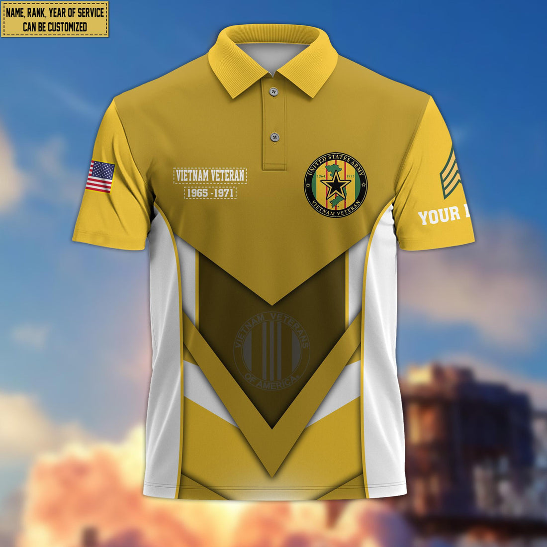Customized Vietnam Veteran Polo Shirt, Gift for Grandpa Dad Husband, Gift for Vietnam Veteran VPVC200806
