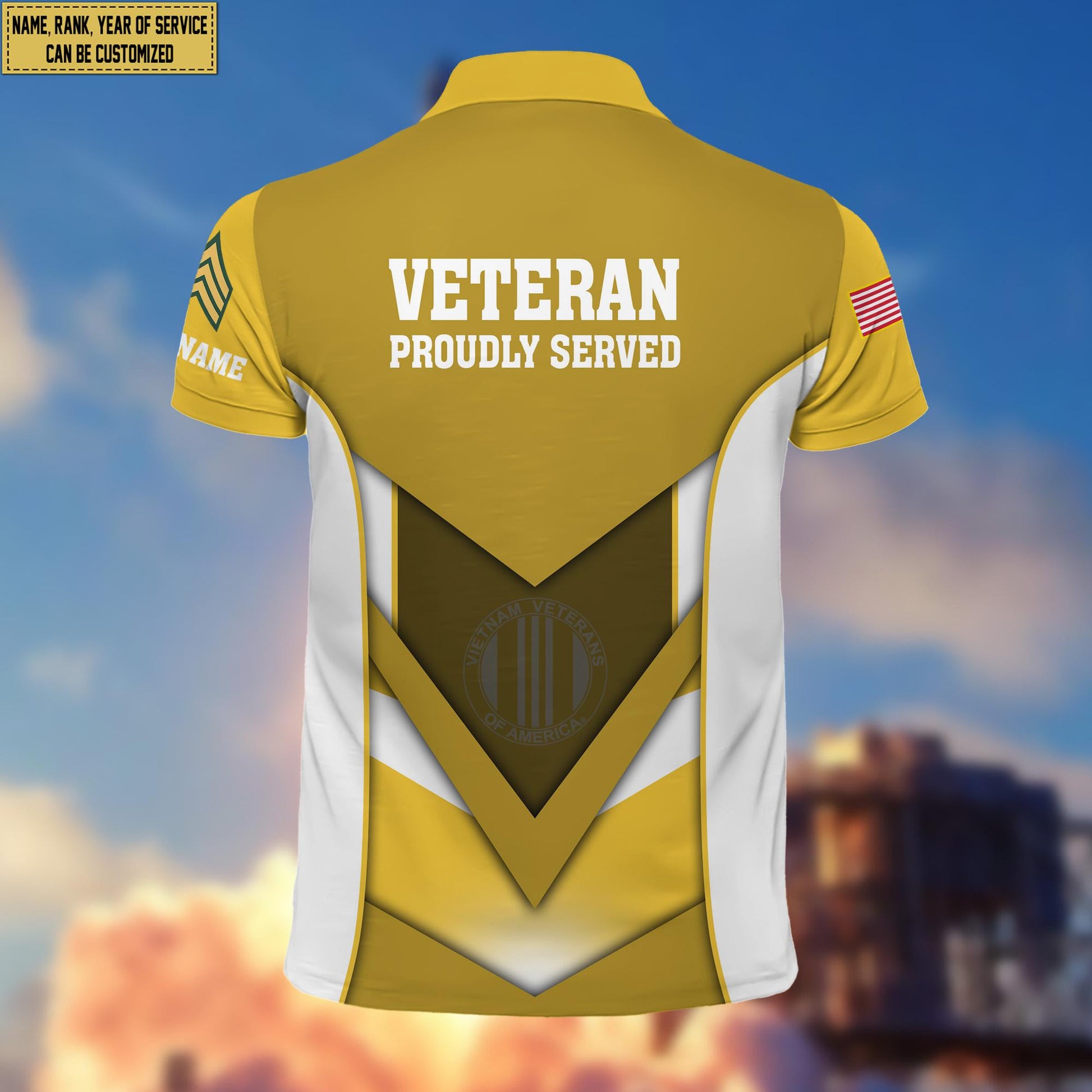 Customized Vietnam Veteran Polo Shirt, Gift for Grandpa Dad Husband, Gift for Vietnam Veteran VPVC200806