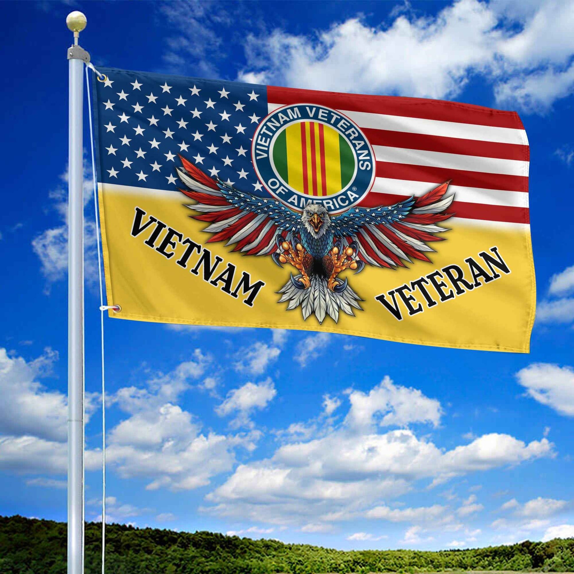 Unique Vietnam Veteran Grommet Flag, Gift For Vietnam Veteran VPVC104606