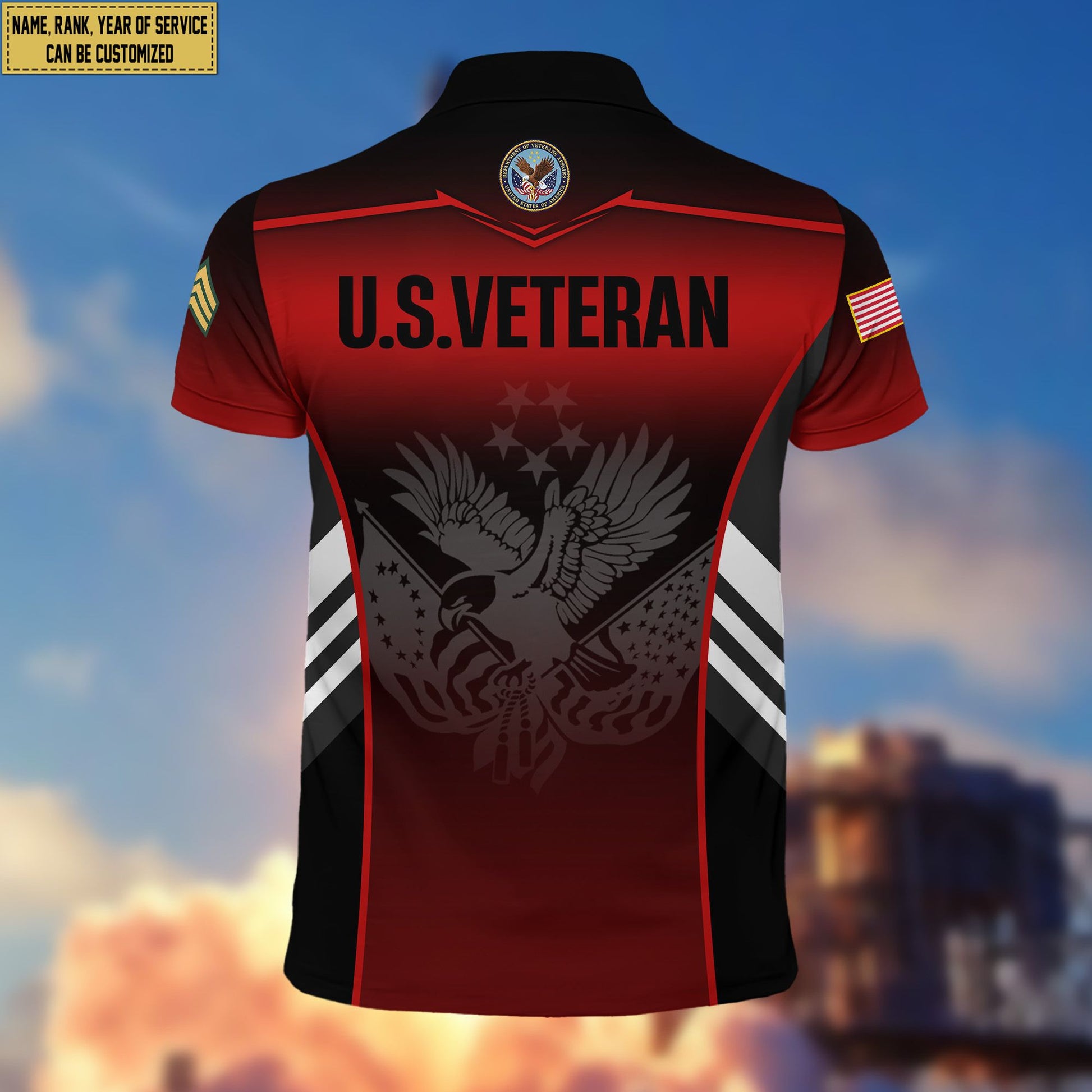 US Veteran Polo Shirt, Gift for Grandpa Dad Husband, Gift for US Veteran VPVC200907