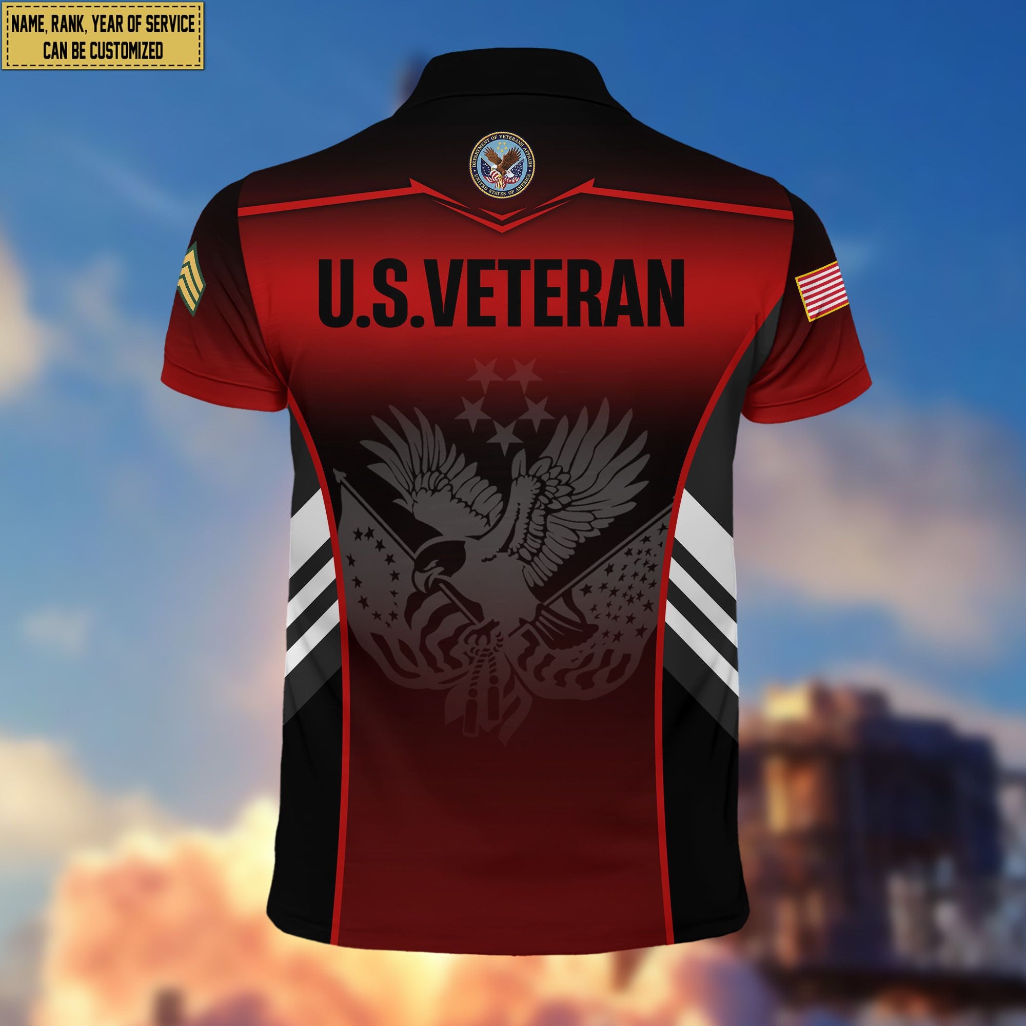 US Veteran Polo Shirt, Gift for Grandpa Dad Husband, Gift for US Veteran VPVC200907
