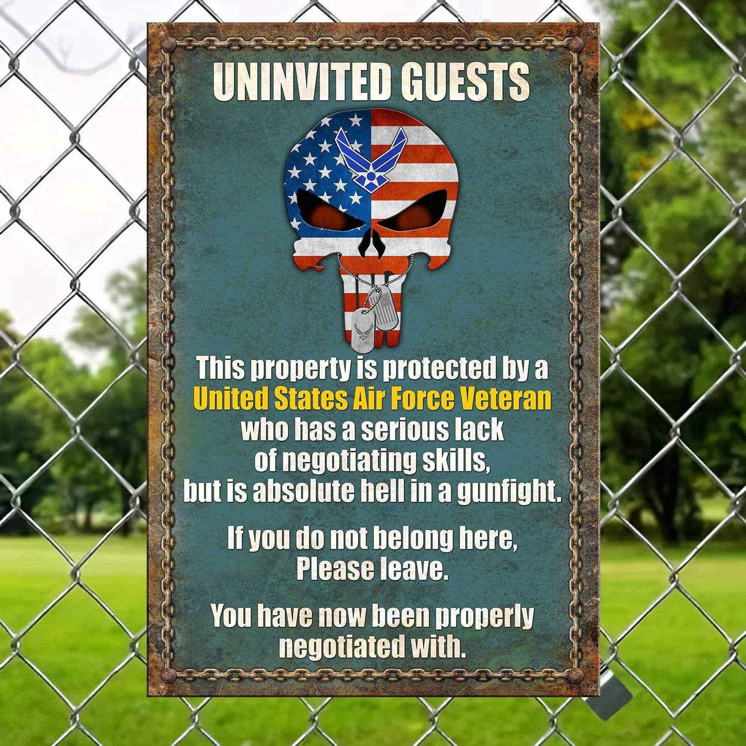 Premium US Veterans Metal Sign APVC040602