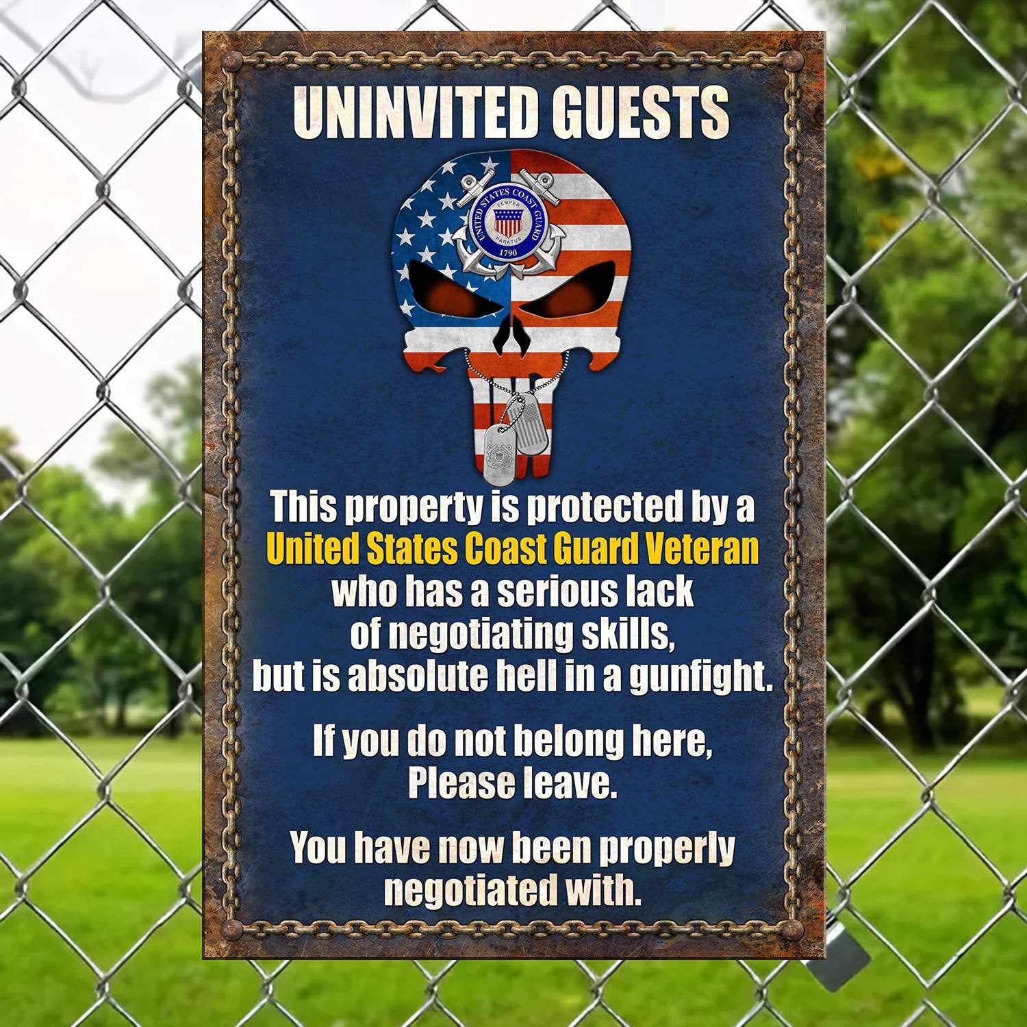 Premium US Veterans Metal Sign APVC040602