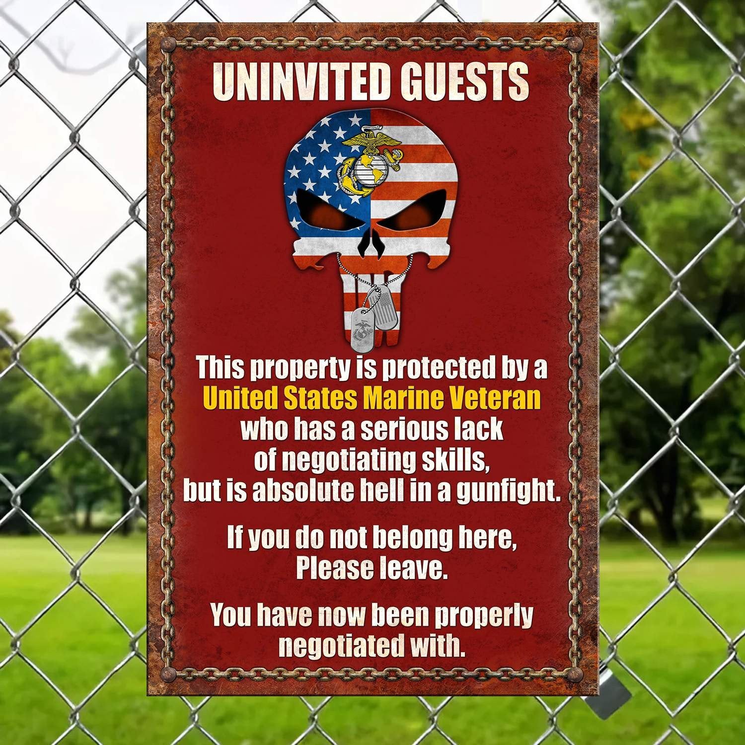 Premium US Veterans Metal Sign APVC040602