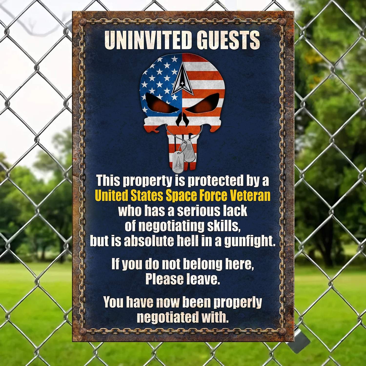 Premium US Veterans Metal Sign APVC040602