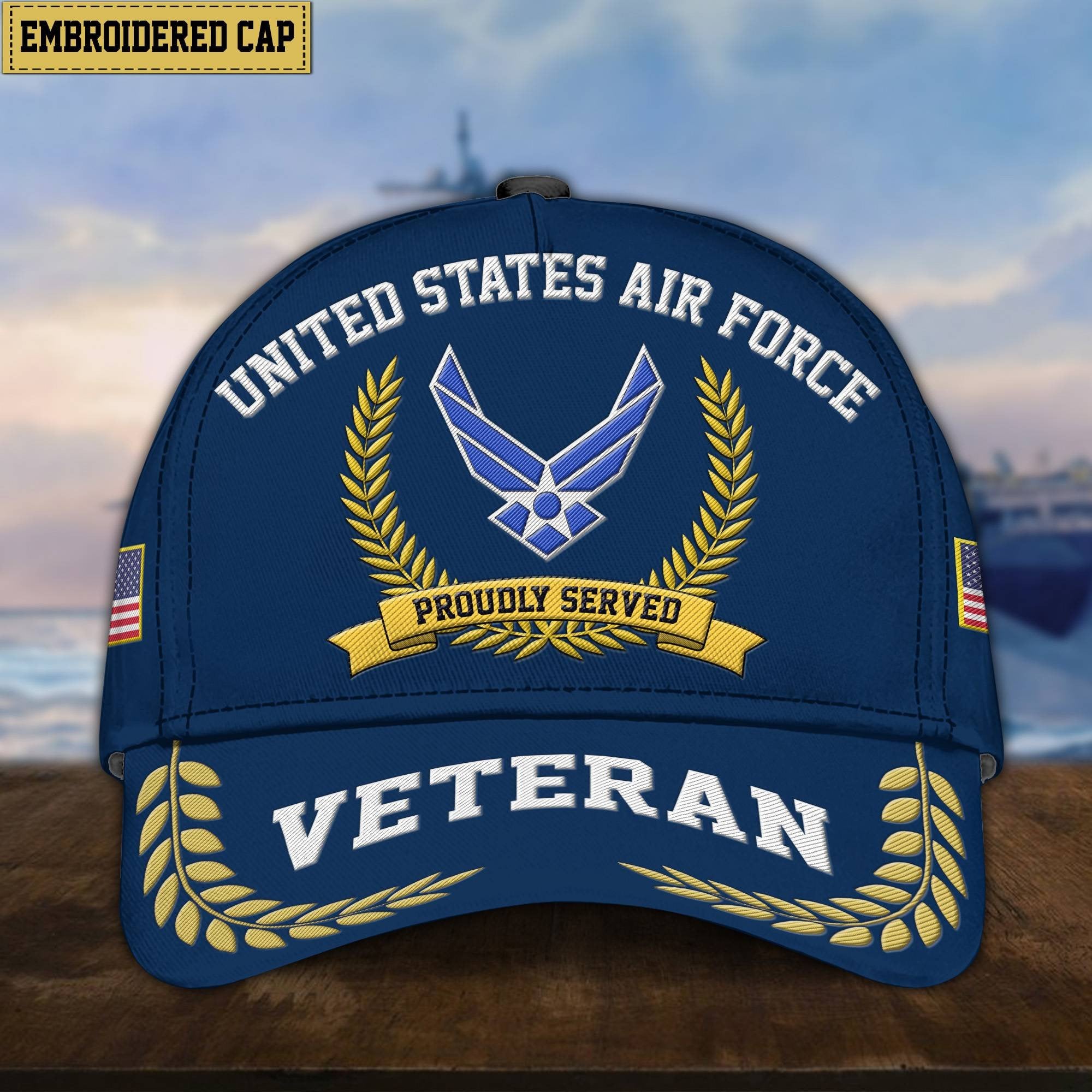 Premium US Veterans Embroidered Cap, Gift For Army Veteran, Navy Veteran, Marine Veteran, Air Force Veteran, Coast Guard Veteran, Vietnam Veteran APVC110602
