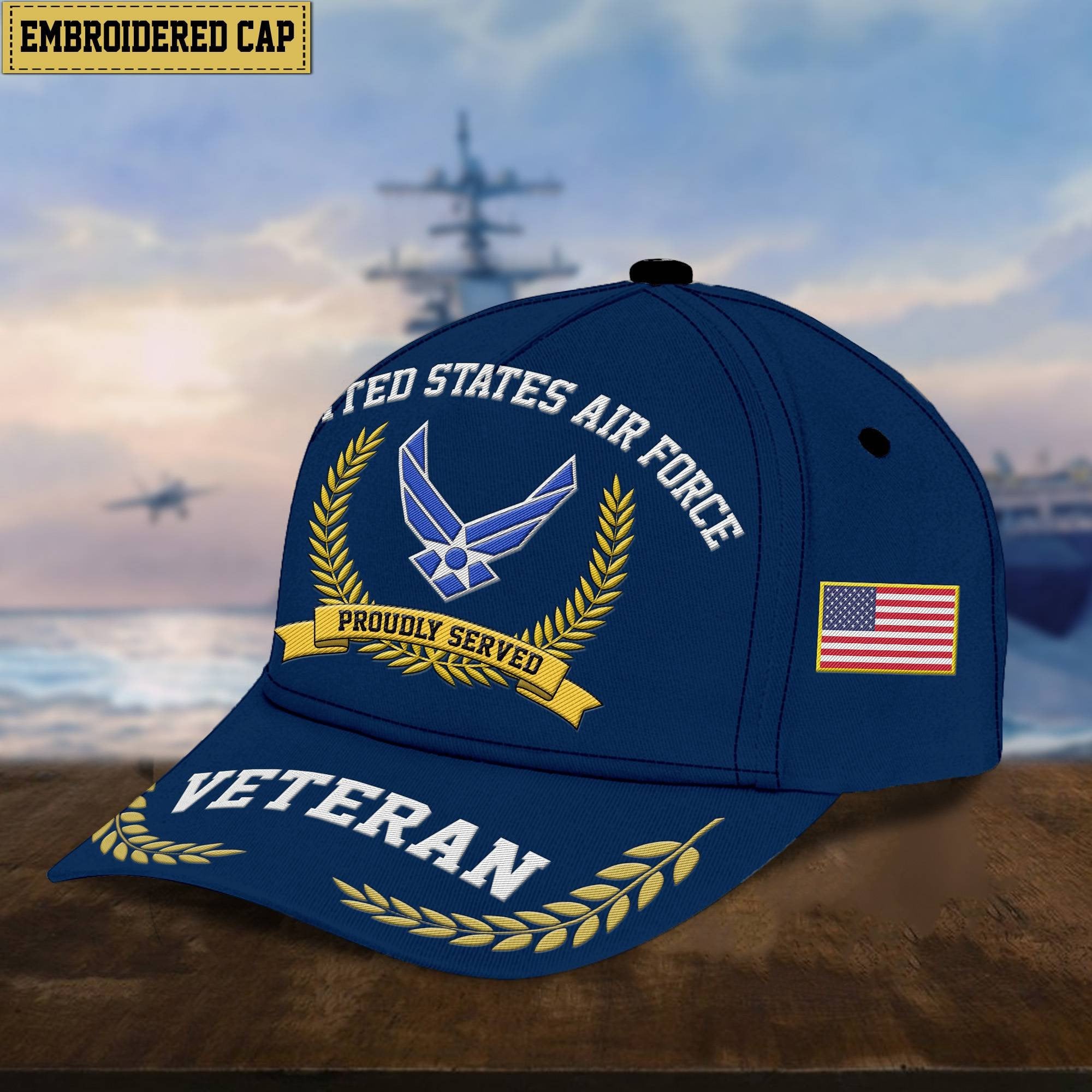 Premium US Veterans Embroidered Cap, Gift For Army Veteran, Navy Veteran, Marine Veteran, Air Force Veteran, Coast Guard Veteran, Vietnam Veteran APVC110602