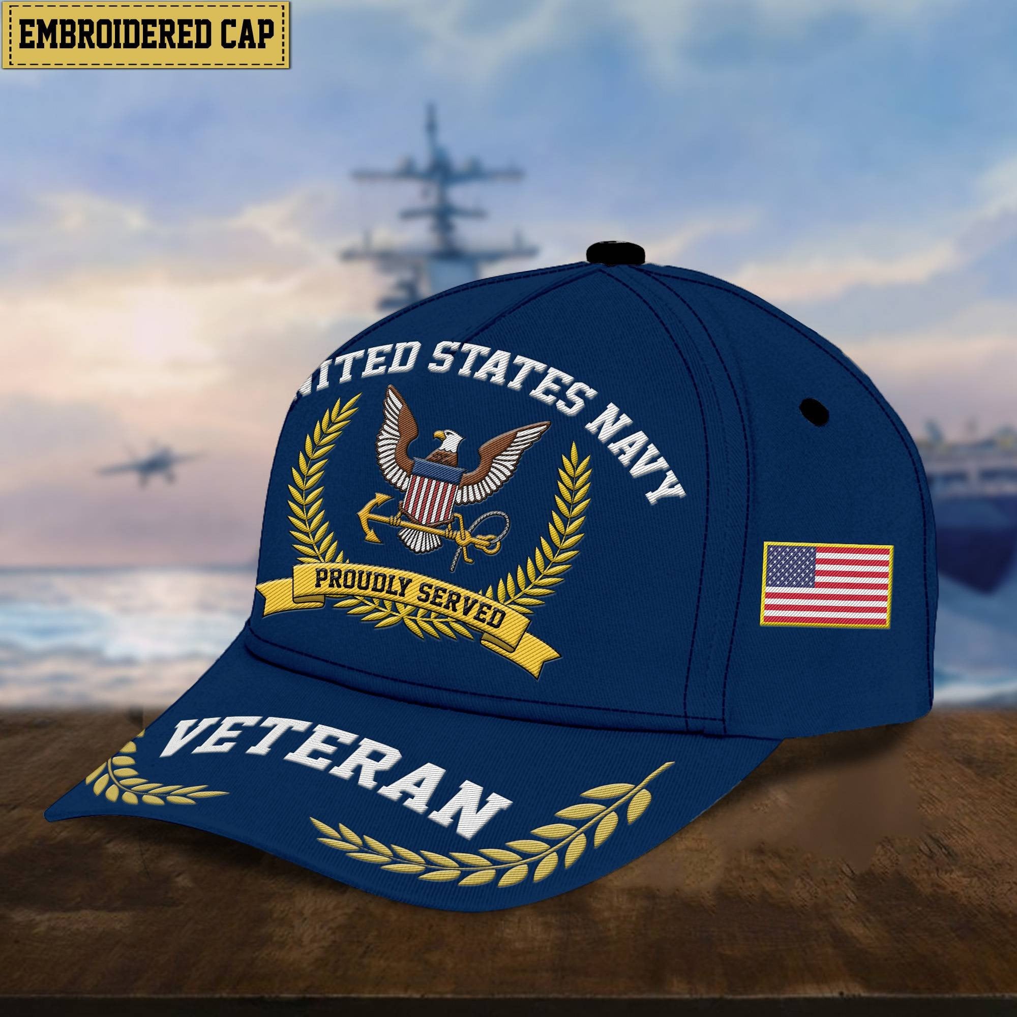 Premium US Veterans Embroidered Cap, Gift For Army Veteran, Navy Veteran, Marine Veteran, Air Force Veteran, Coast Guard Veteran, Vietnam Veteran APVC110602