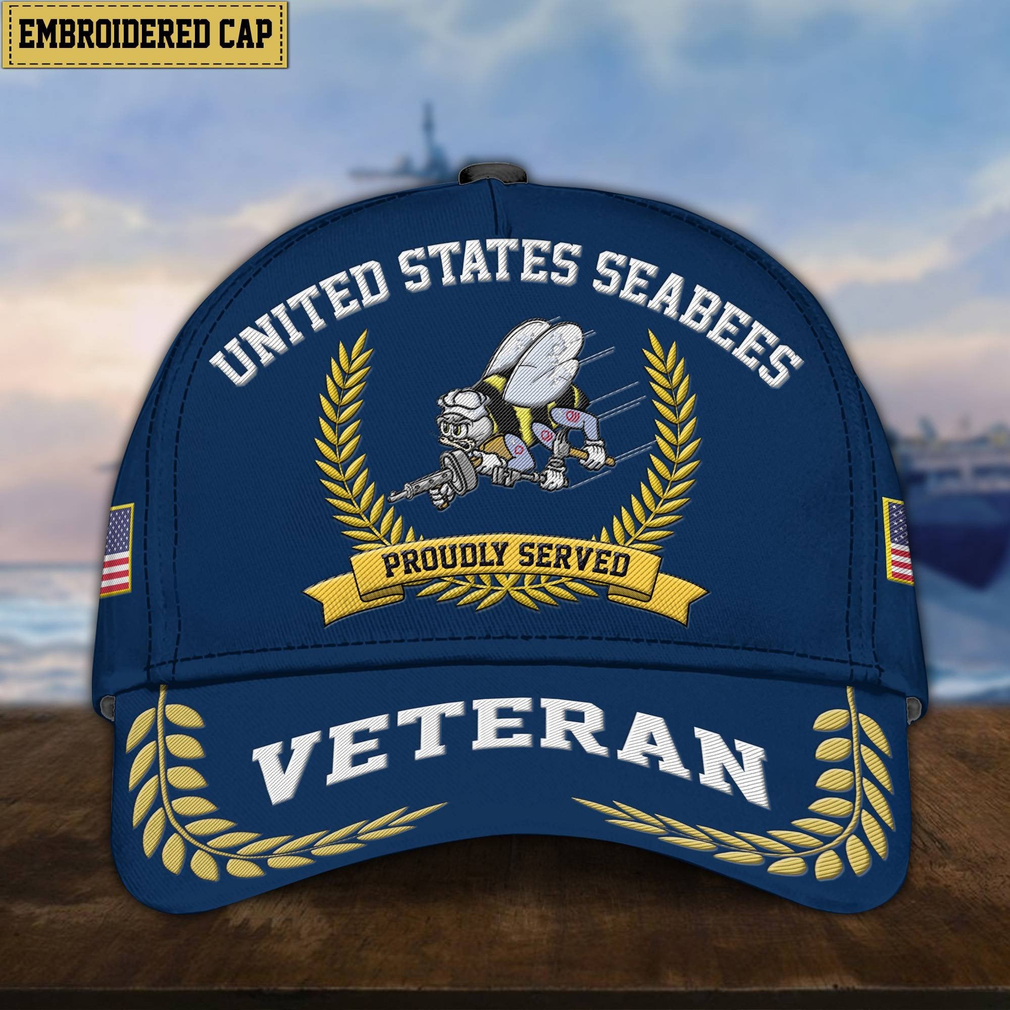 Premium US Veterans Embroidered Cap, Gift For Army Veteran, Navy Veteran, Marine Veteran, Air Force Veteran, Coast Guard Veteran, Vietnam Veteran APVC110602