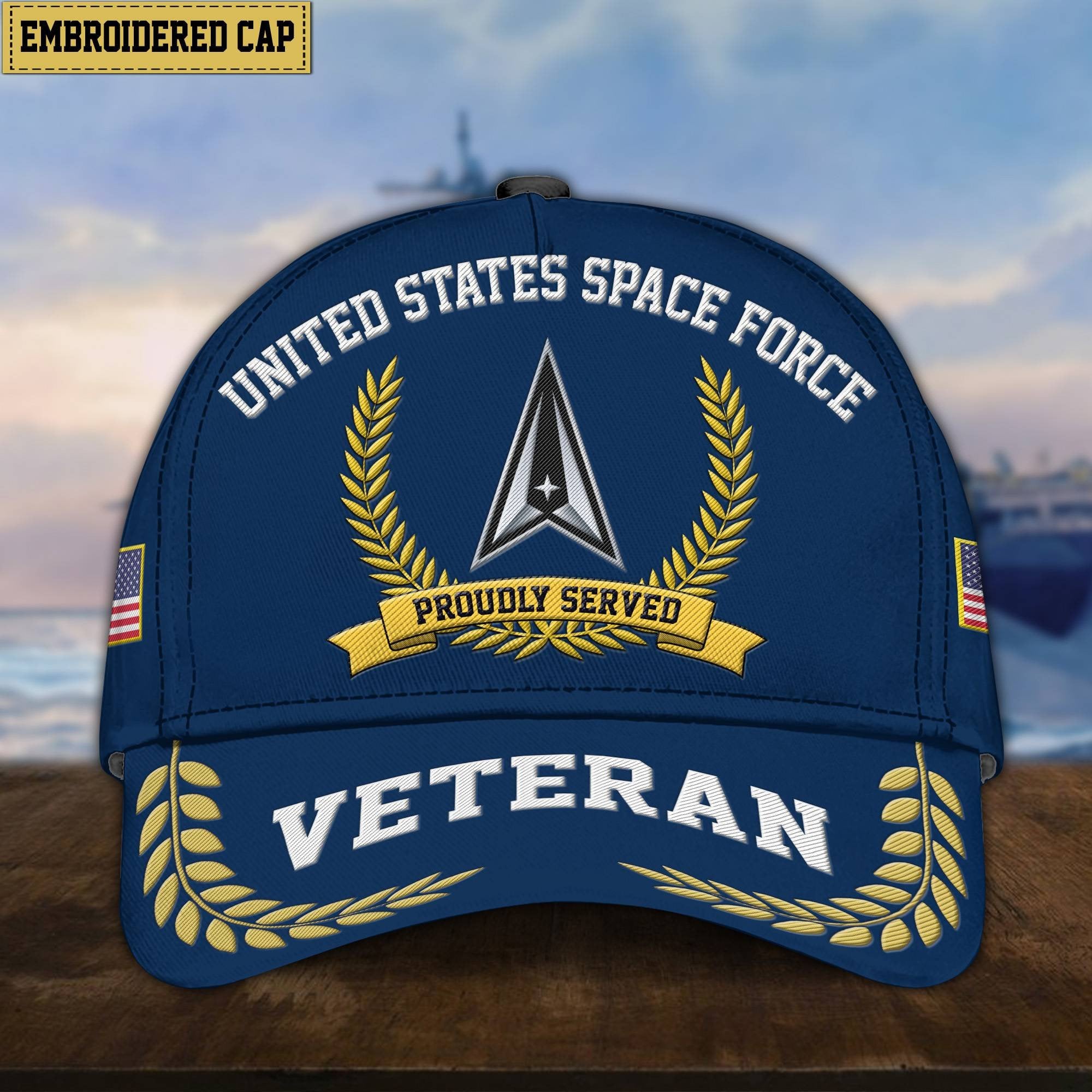 Premium US Veterans Embroidered Cap, Gift For Army Veteran, Navy Veteran, Marine Veteran, Air Force Veteran, Coast Guard Veteran, Vietnam Veteran APVC110602
