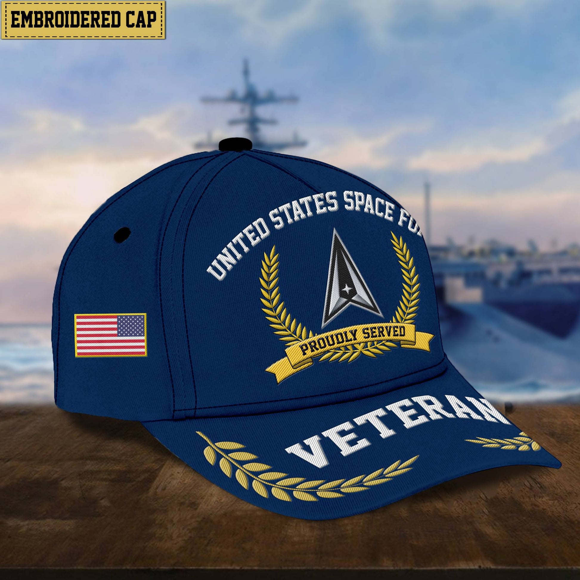Premium US Veterans Embroidered Cap, Gift For Army Veteran, Navy Veteran, Marine Veteran, Air Force Veteran, Coast Guard Veteran, Vietnam Veteran APVC110602