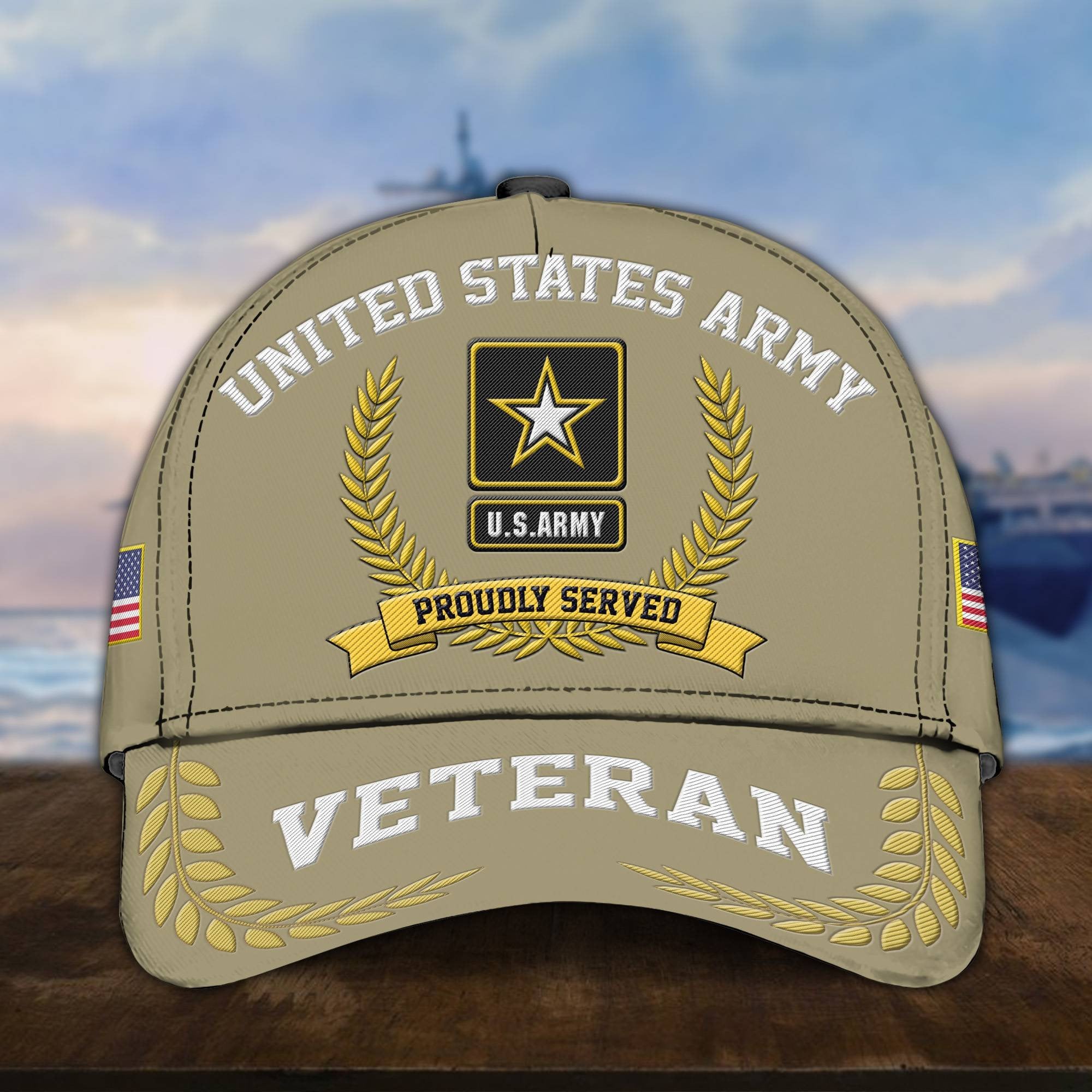 Premium US Veterans Embroidered Cap, Gift For Army Veteran, Navy Veteran, Marine Veteran, Air Force Veteran, Coast Guard Veteran, Vietnam Veteran APVC110602