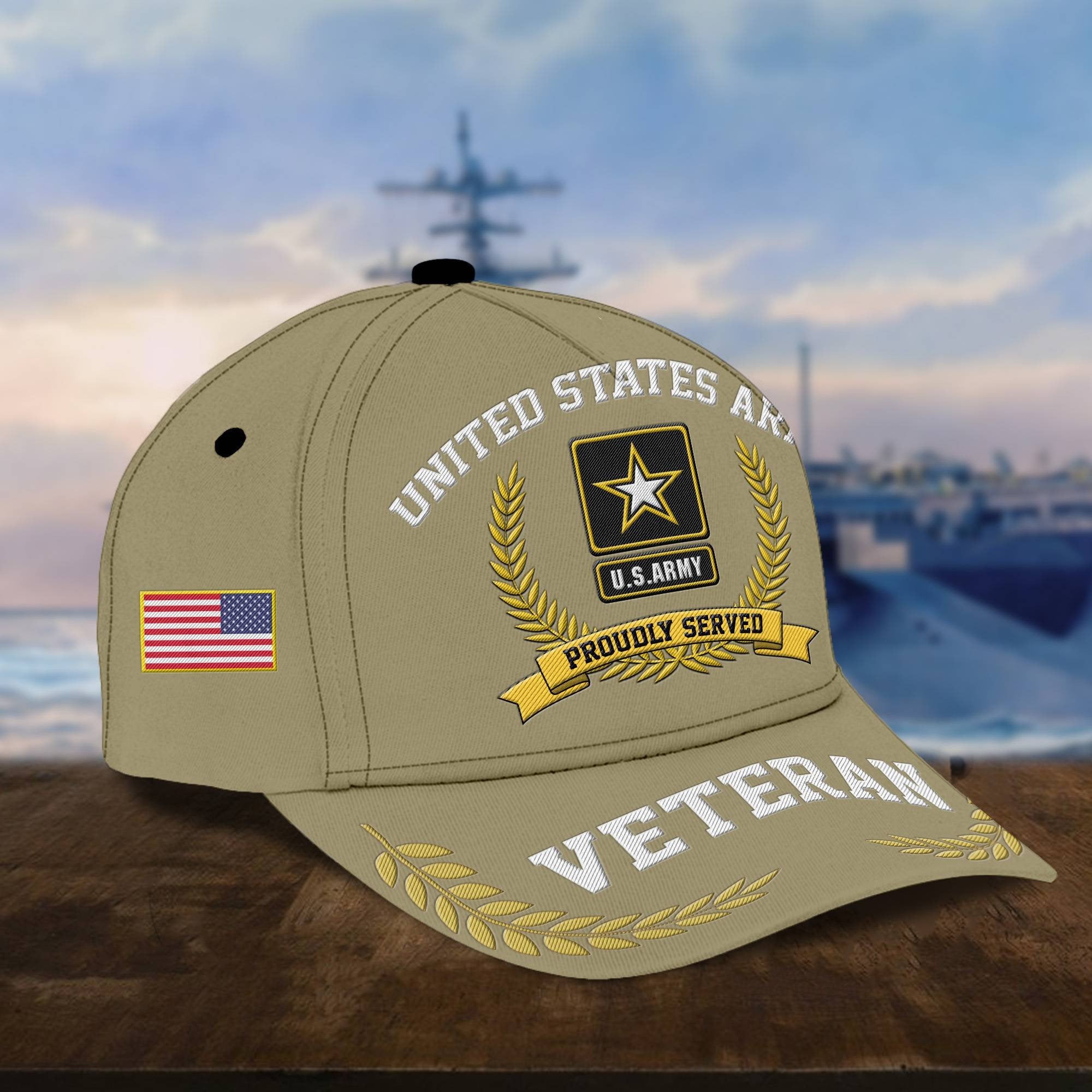 Premium US Veterans Embroidered Cap, Gift For Army Veteran, Navy Veteran, Marine Veteran, Air Force Veteran, Coast Guard Veteran, Vietnam Veteran APVC110602