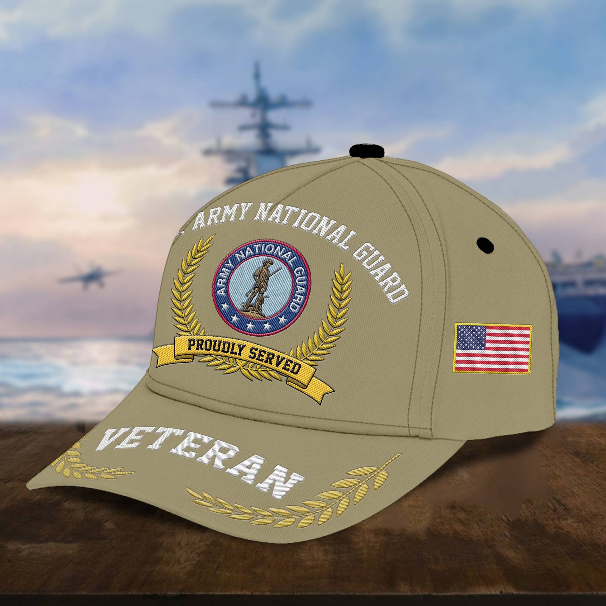 Premium US Veterans Embroidered Cap, Gift For Army Veteran, Navy Veteran, Marine Veteran, Air Force Veteran, Coast Guard Veteran, Vietnam Veteran APVC110602