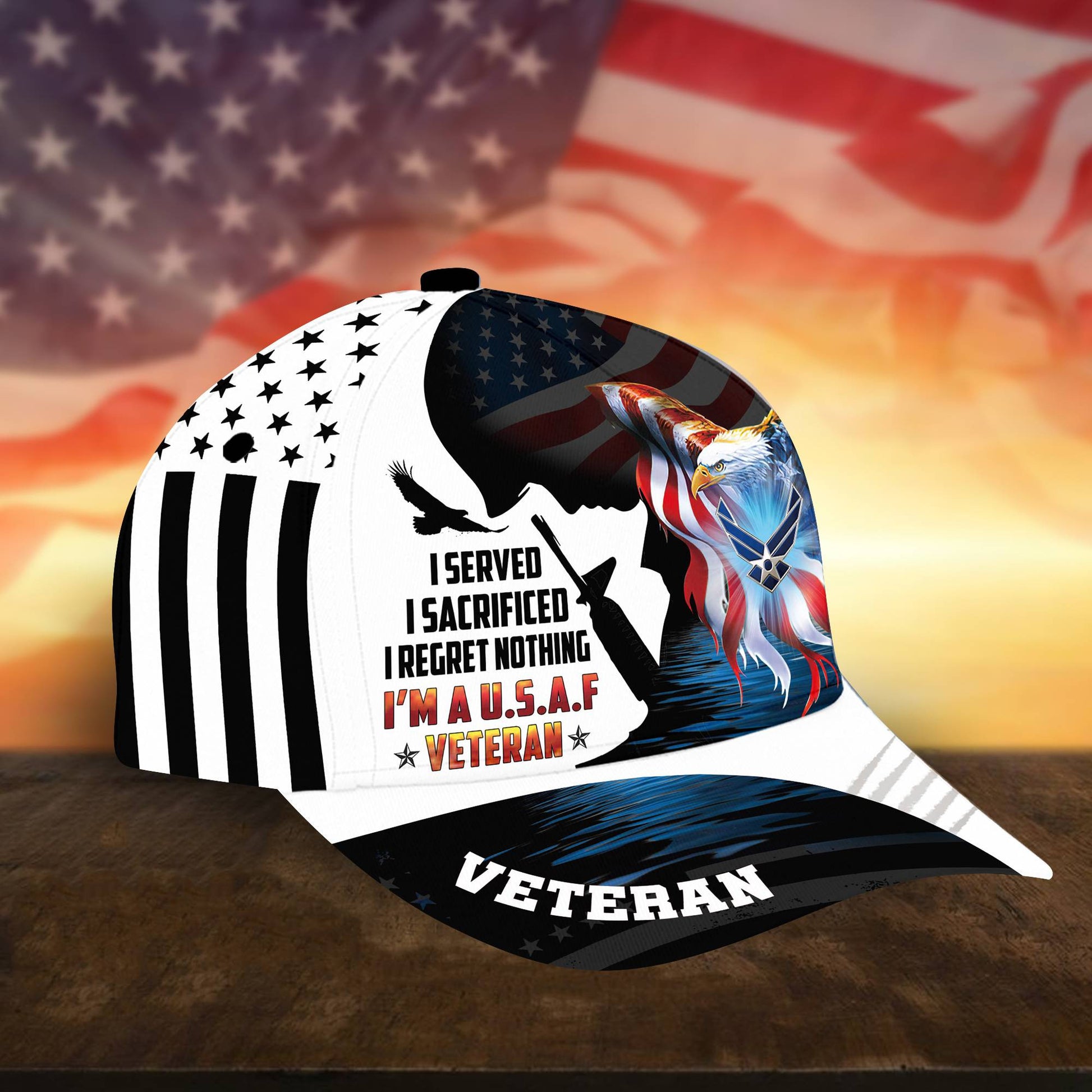 USAF Cap, Gifts for Air Force Veteran, Hat Gifts for Dad, for Husband VPVC002804