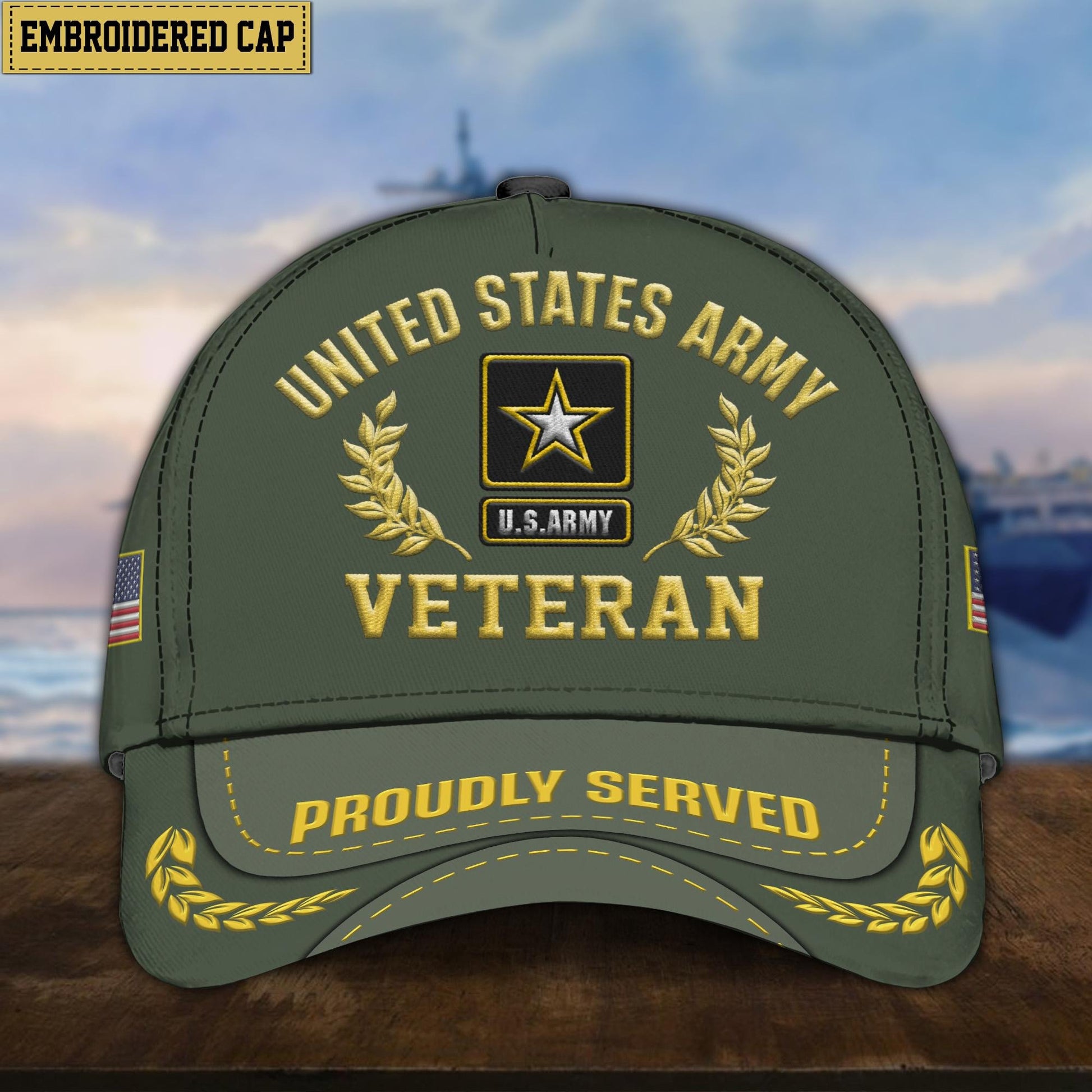 Premium US Veterans Embroidered Cap, Hat Gift For Dad, For Husband Veteran APVC260601
