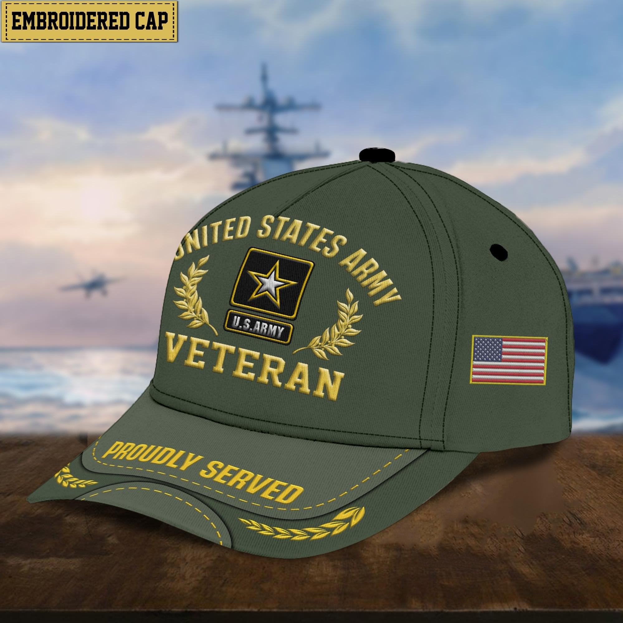 Premium US Veterans Embroidered Cap, Hat Gift For Dad, For Husband Veteran APVC260601