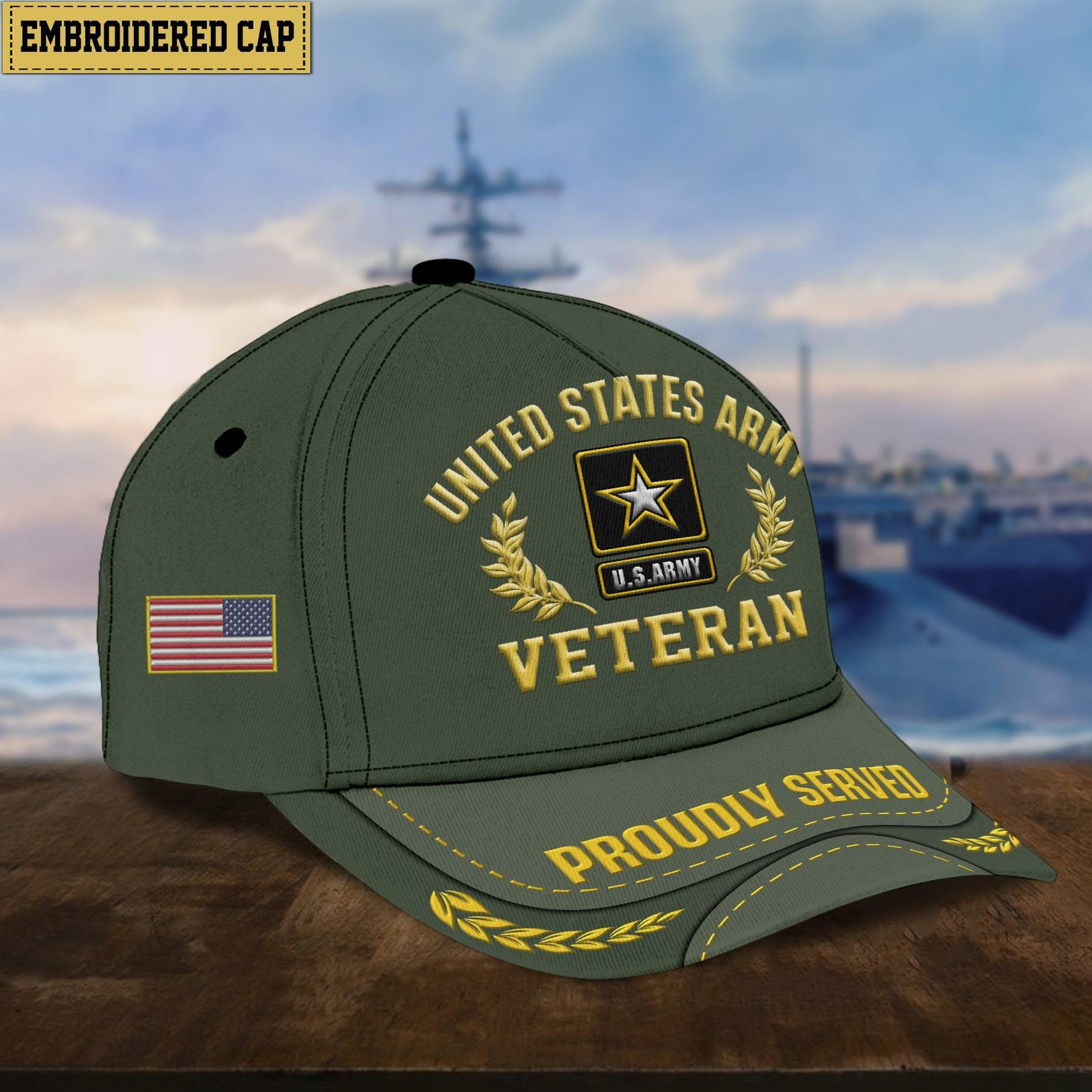 Premium US Veterans Embroidered Cap, Hat Gift For Dad, For Husband Veteran APVC260601
