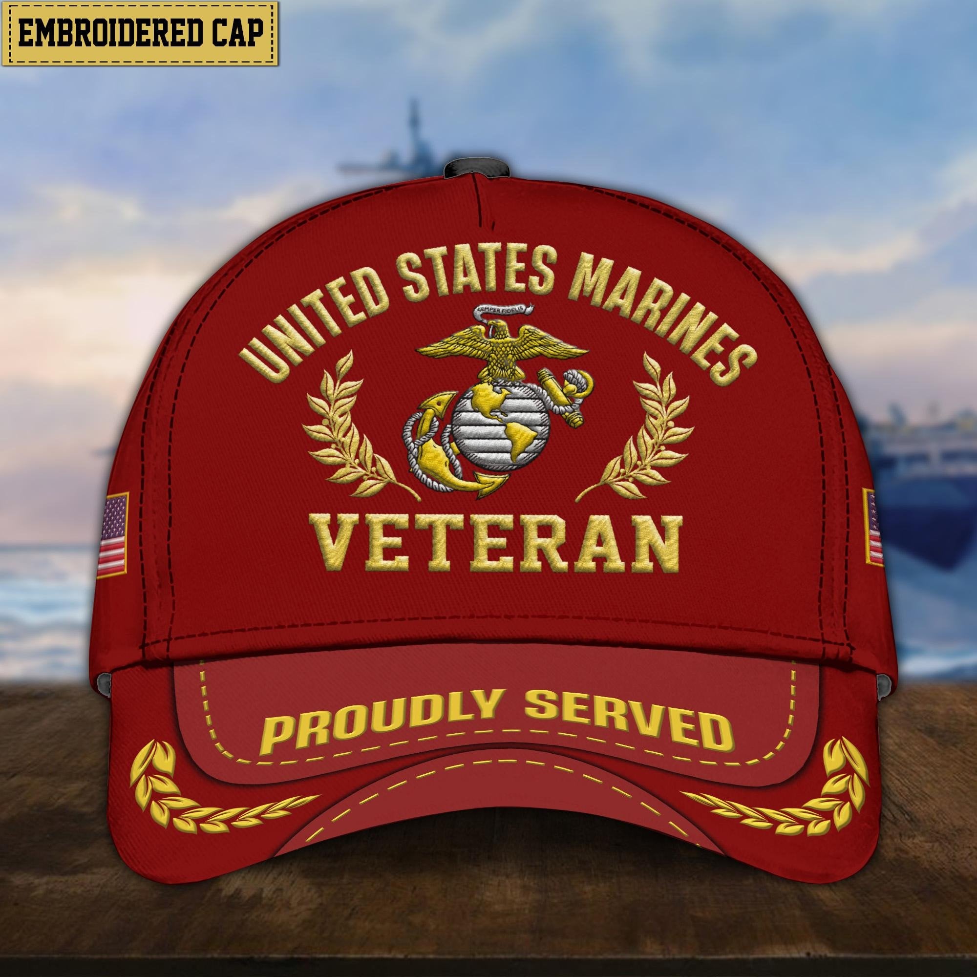Premium US Veterans Embroidered Cap, Hat Gift For Dad, For Husband Veteran APVC260601