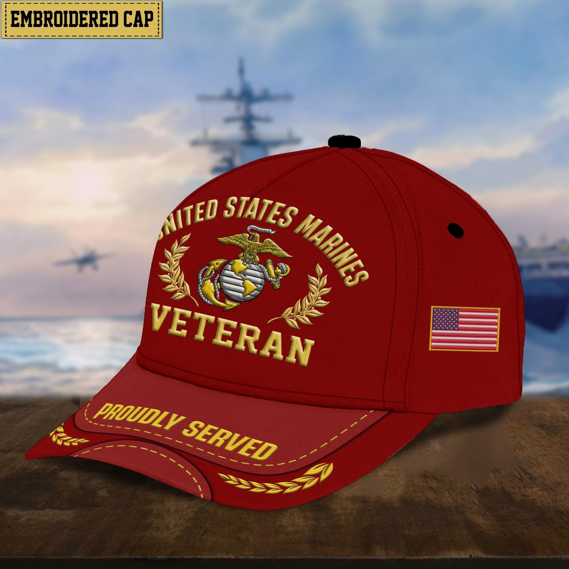 Premium US Veterans Embroidered Cap, Hat Gift For Dad, For Husband Veteran APVC260601