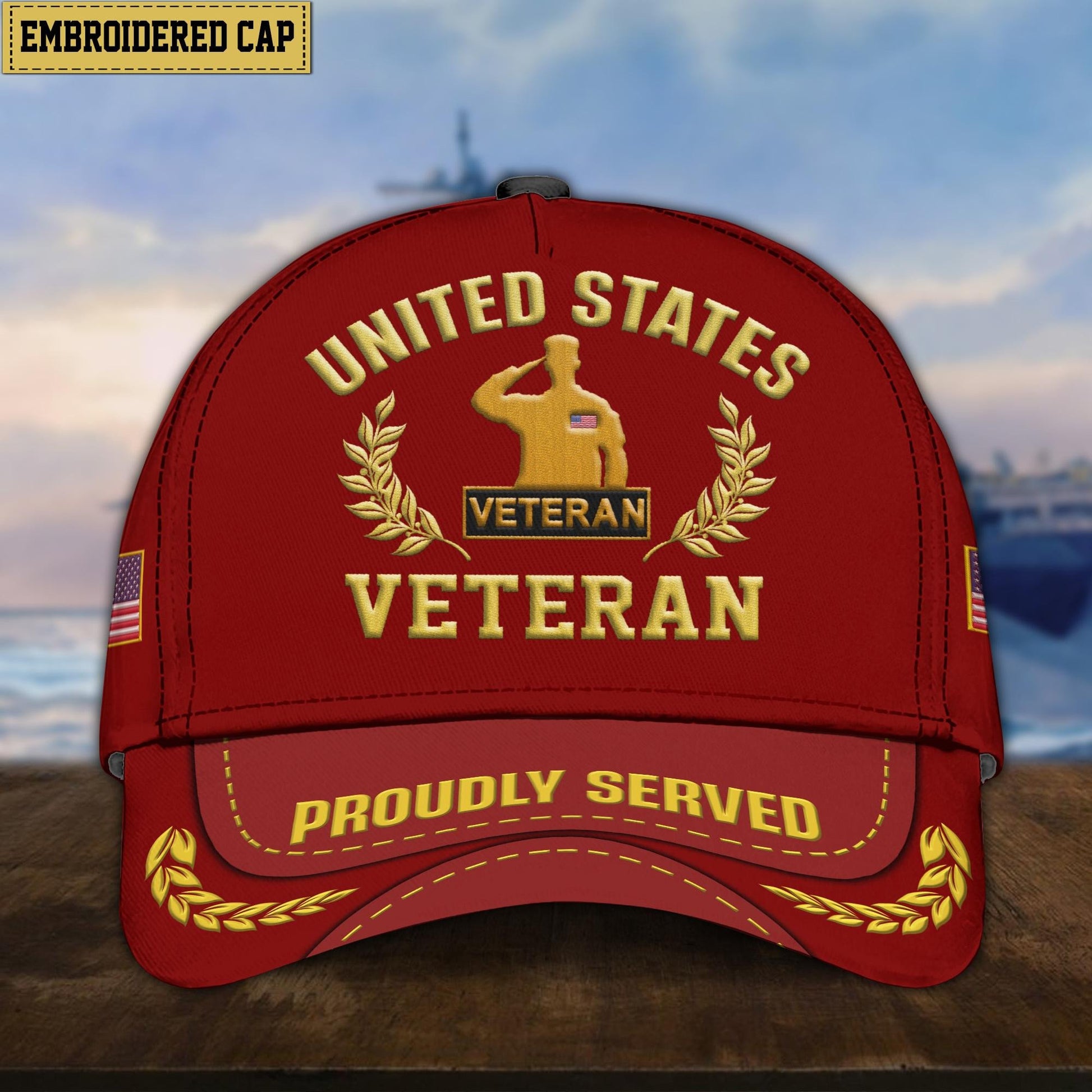 Premium US Veterans Embroidered Cap, Hat Gift For Dad, For Husband Veteran APVC260601