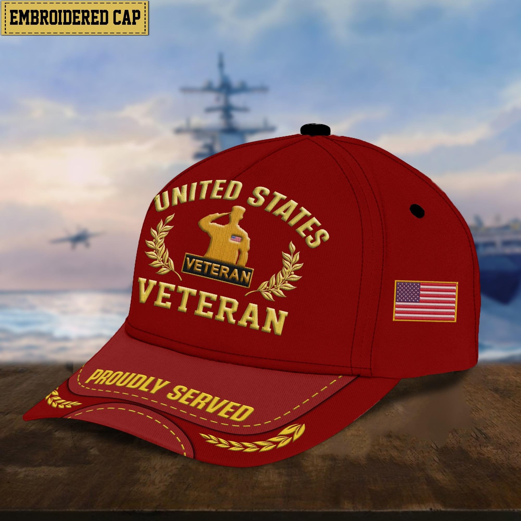Premium US Veterans Embroidered Cap, Hat Gift For Dad, For Husband Veteran APVC260601
