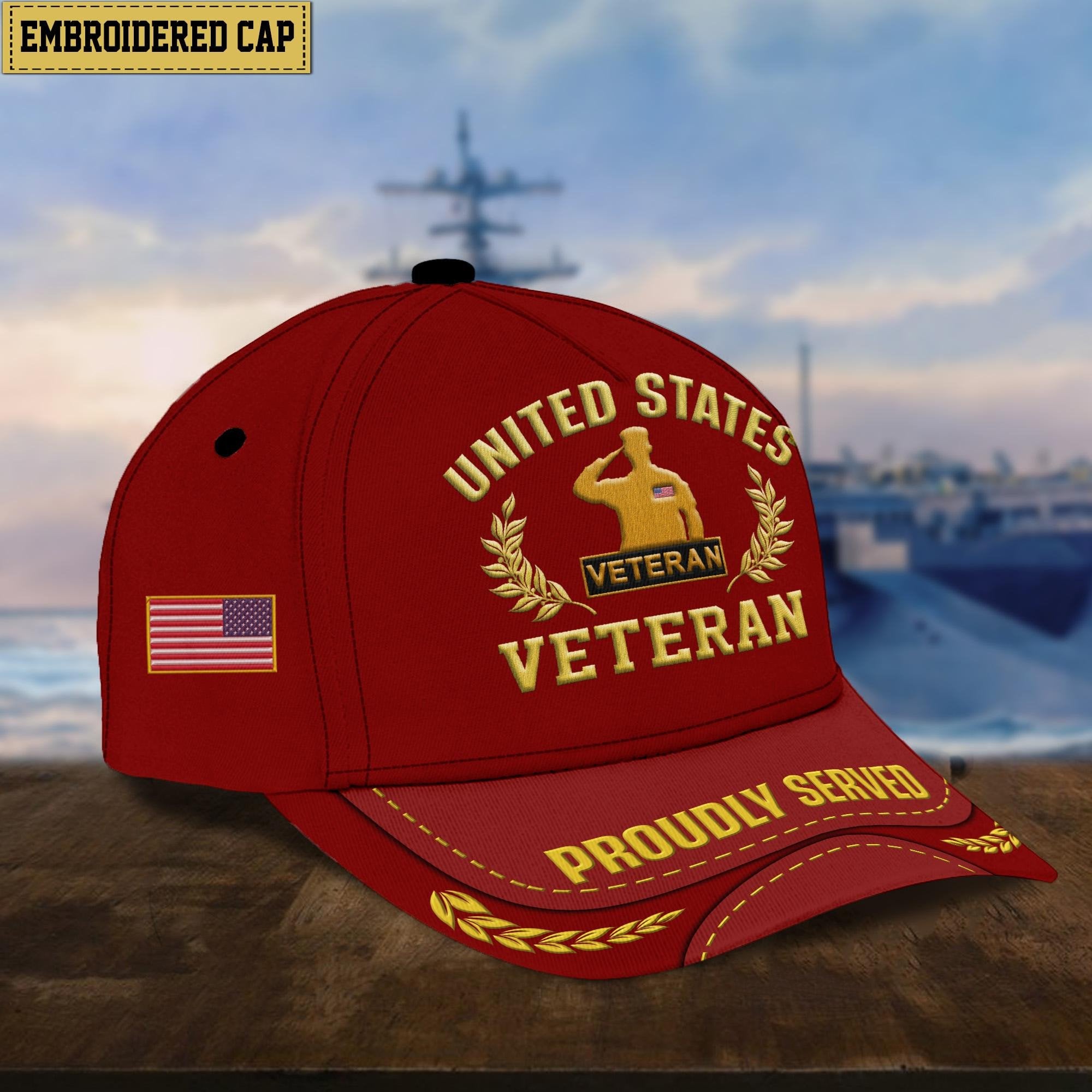 Premium US Veterans Embroidered Cap, Hat Gift For Dad, For Husband Veteran APVC260601