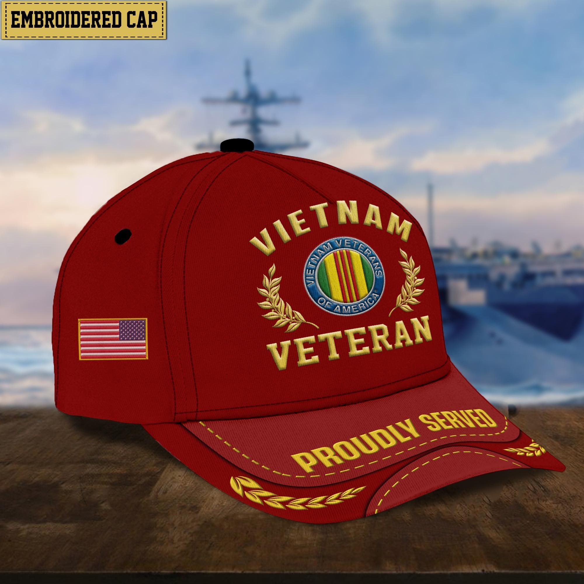 Premium US Veterans Embroidered Cap, Hat Gift For Dad, For Husband Veteran APVC260601