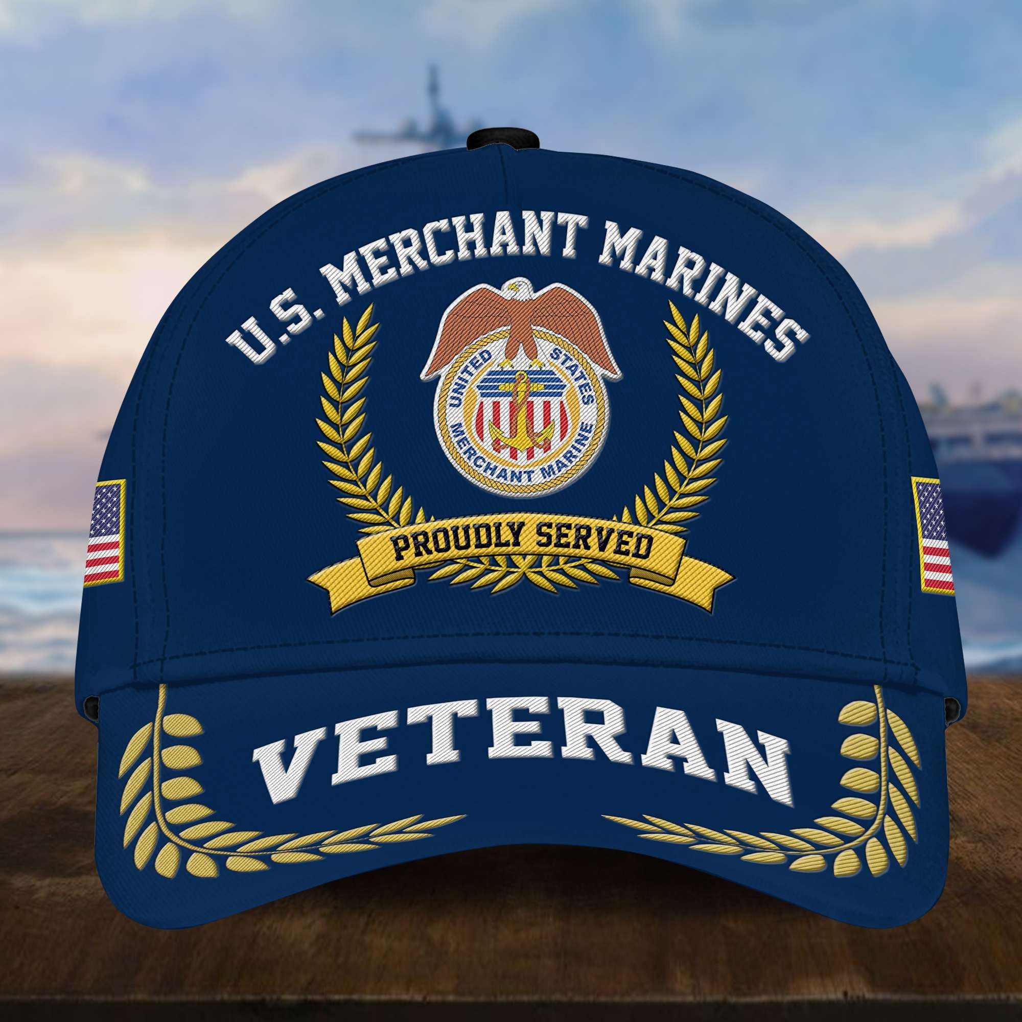 Premium US Veterans Embroidered Cap, Gift For Army Veteran, Navy Veteran, Marine Veteran, Air Force Veteran, Coast Guard Veteran, Vietnam Veteran APVC110602